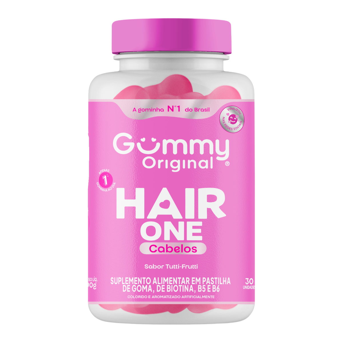 Suplemento Alimentar em Pastilhas de Goma Hair One Gummy Frasco 90g