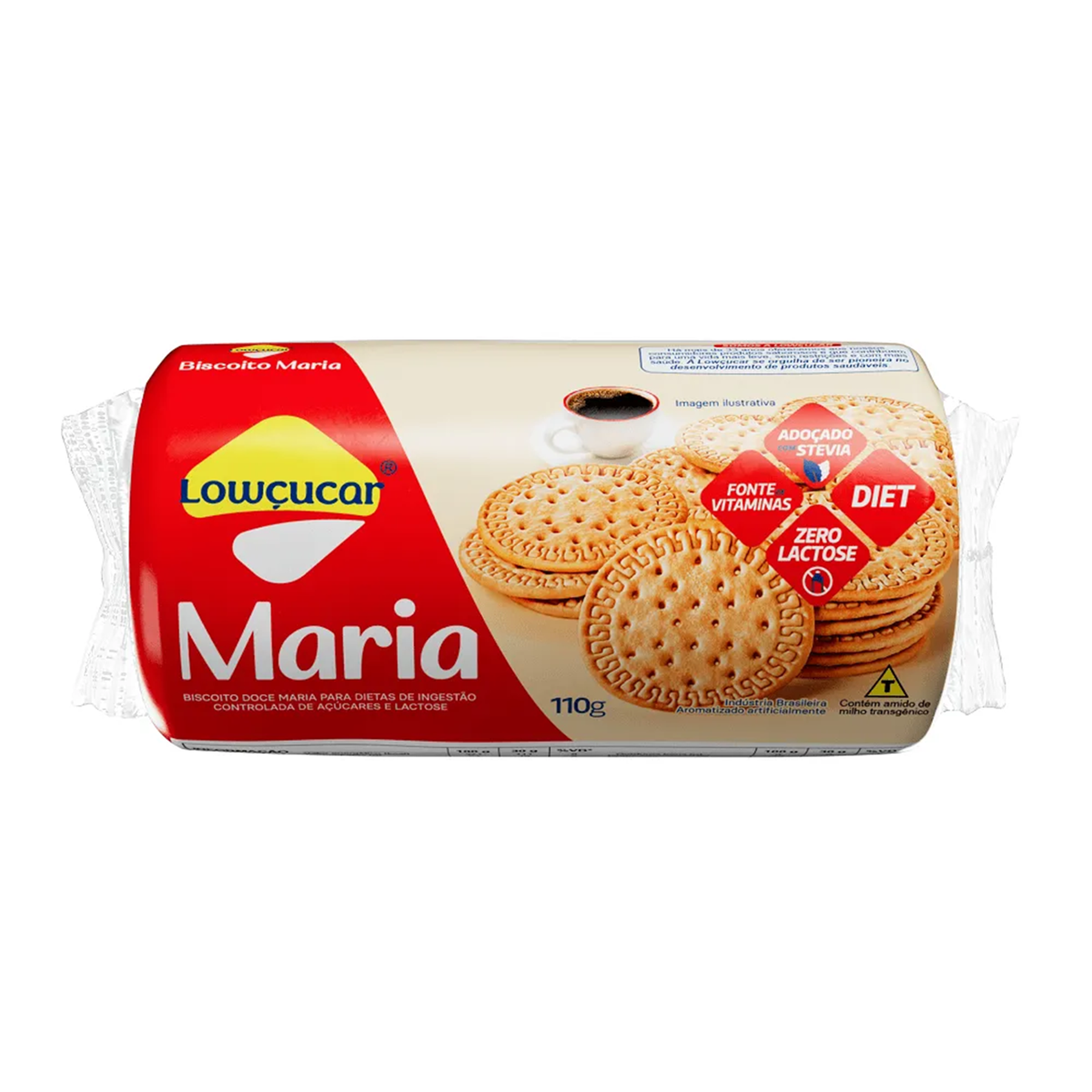 Biscoito Maria Low&ccedil;ucar Pacote 110g