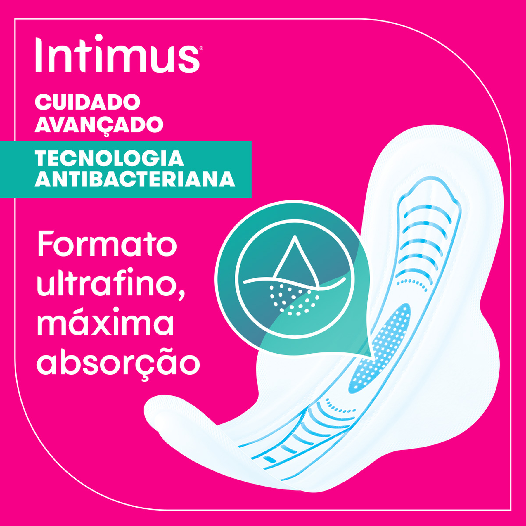 Absorvente com Abas Antibacteriano Ultrafino Intimus Pacote 28 Unidades Leve Mais Pague Menos