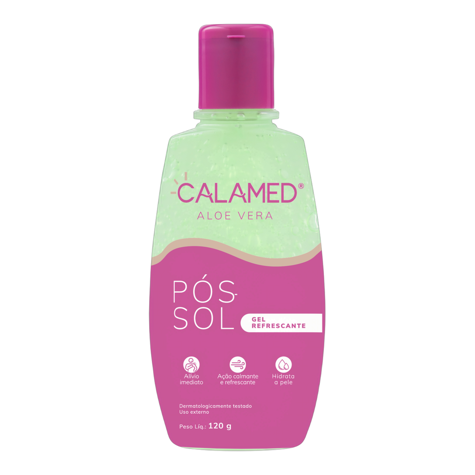 P&oacute;s-Sol Gel Refrescante Aloe Vera Calamed Frasco 120g