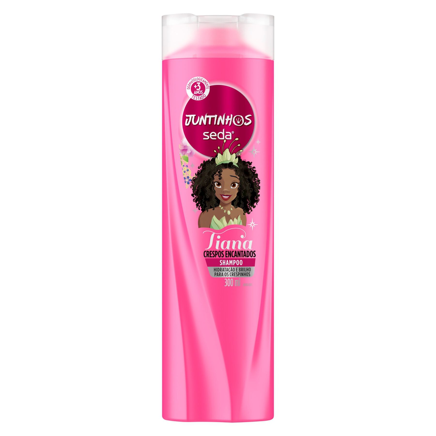 Shampoo Infantil Tiana Crespos Encantados Seda Juntinhos Frasco 300ml