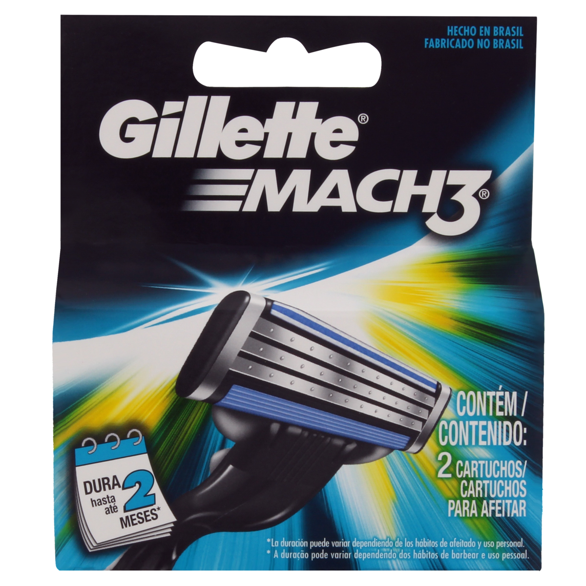 Carga de Aparelho para Barbear Gillette Mach3 2 Unidades