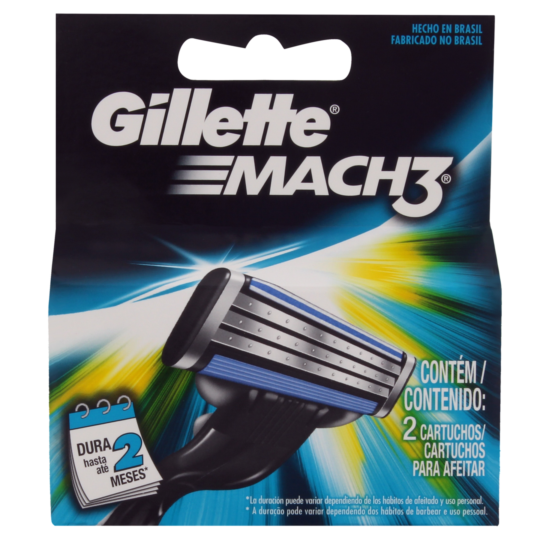 Carga de Aparelho para Barbear Gillette Mach3 2 Unidades