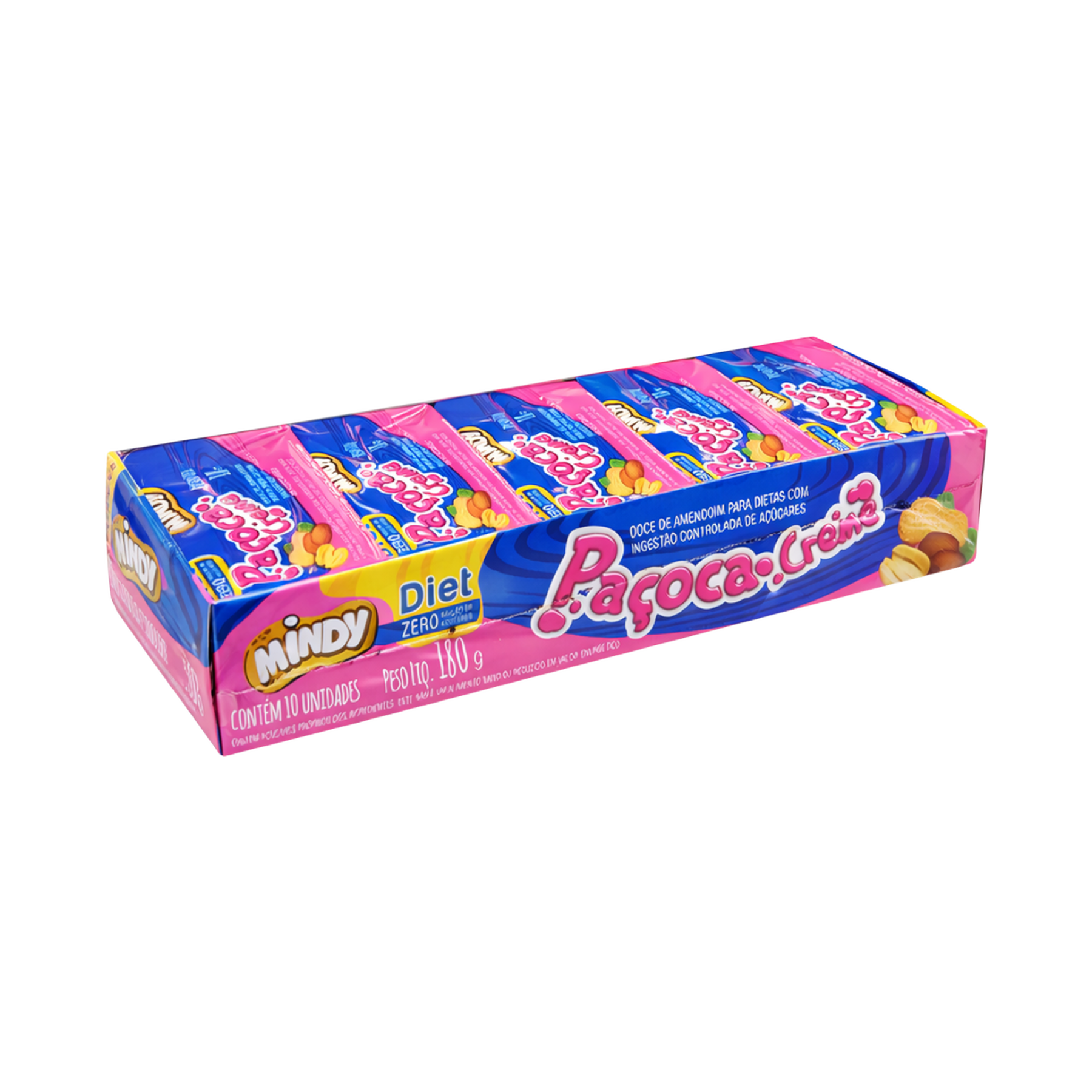 Pa&ccedil;oca Creme Diet Mindy Caixa 180g C/10 Unidades