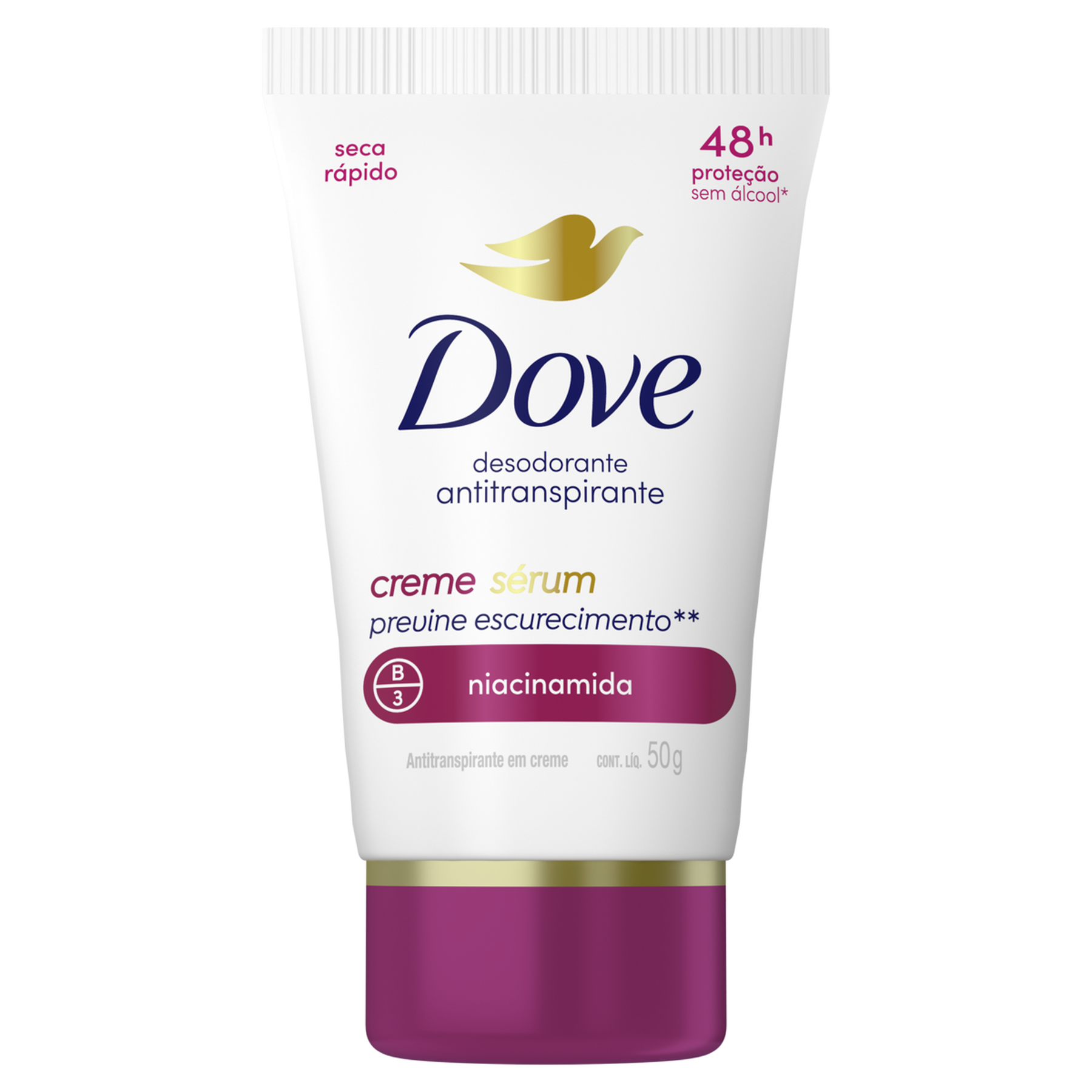 Desodorante Antitranspirante Creme Sérum Previne Escurecimento Dove 50g
