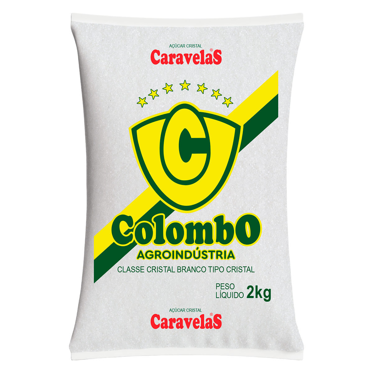 A&ccedil;&uacute;car Cristal Colombo Caravelas Pacote 2kg
