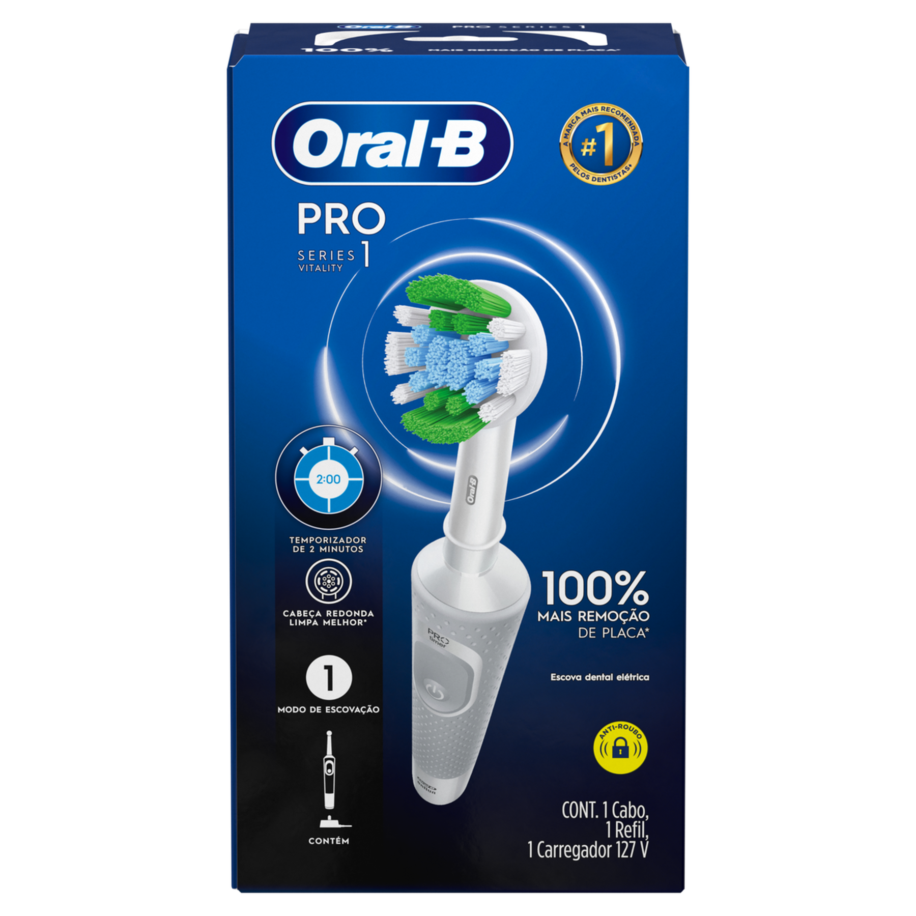 Escova Dental El&eacute;trica Recarreg&aacute;vel Pro Series 1 Vitality Oral-B 127V