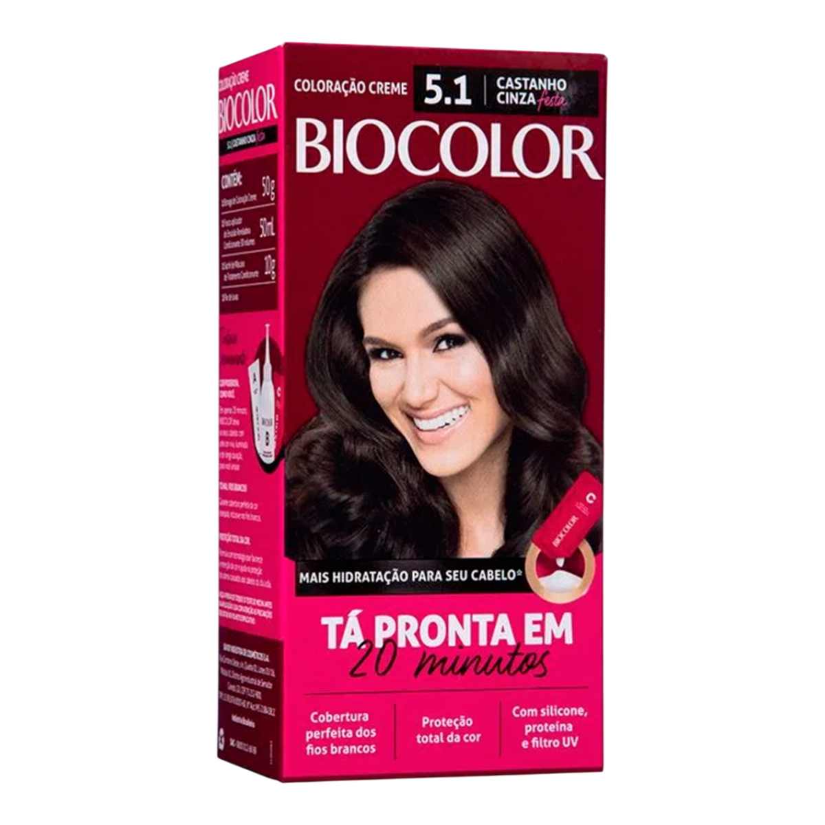 Tintura para Cabelo Castanho Cinza Claro 5.1 Biocolor