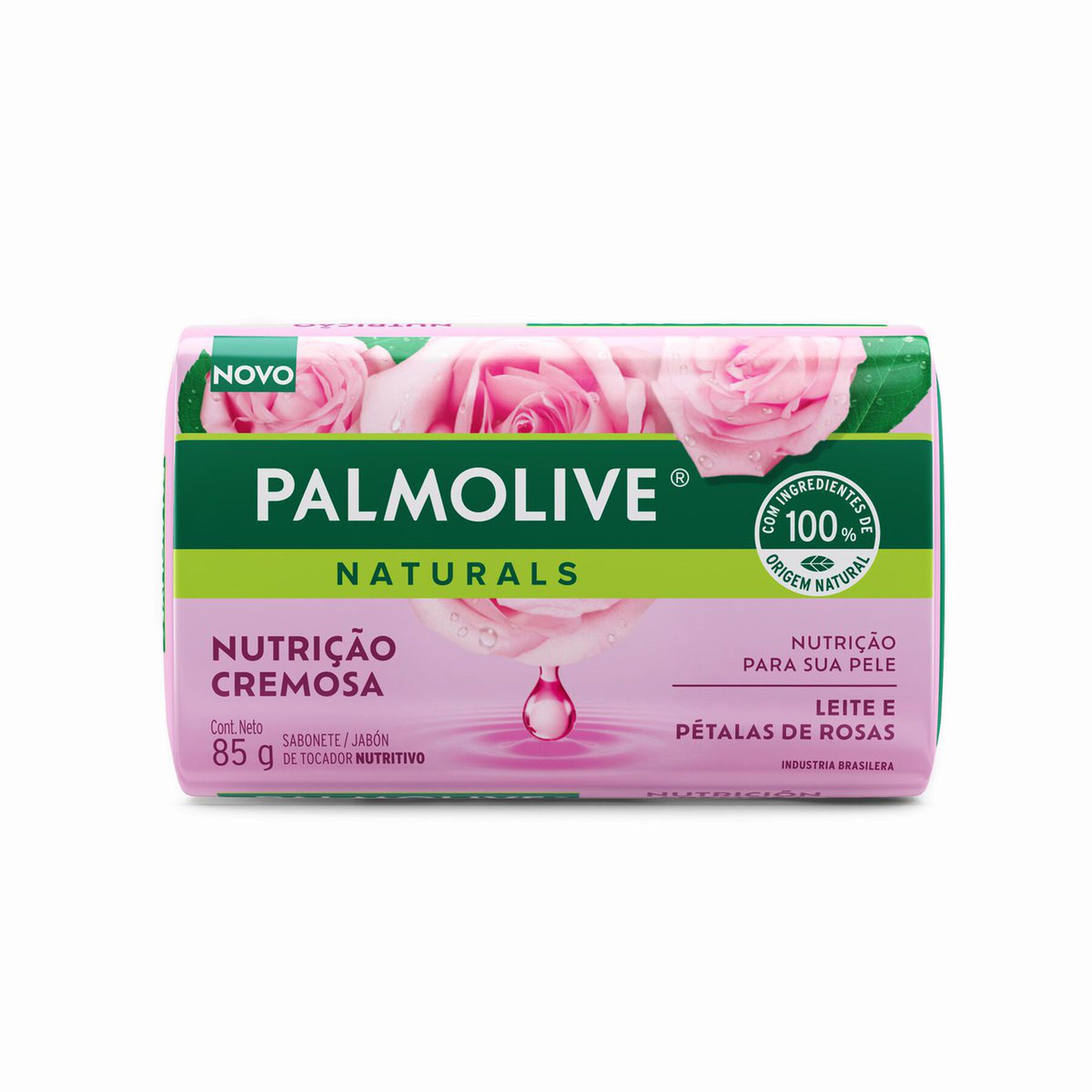 Sabonete em Barra Nutrição Cremosa Leite e Pétalas de Rosas Palmolive Naturals Envoltório 85g