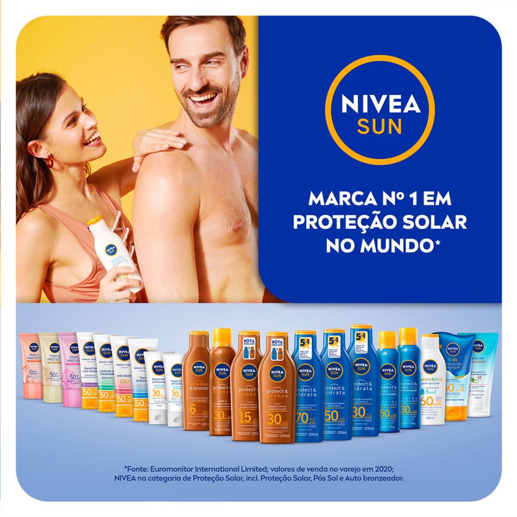 Protetor Solar Protect e Hidrata FPS 50 Nivea Sun Frasco 125ml