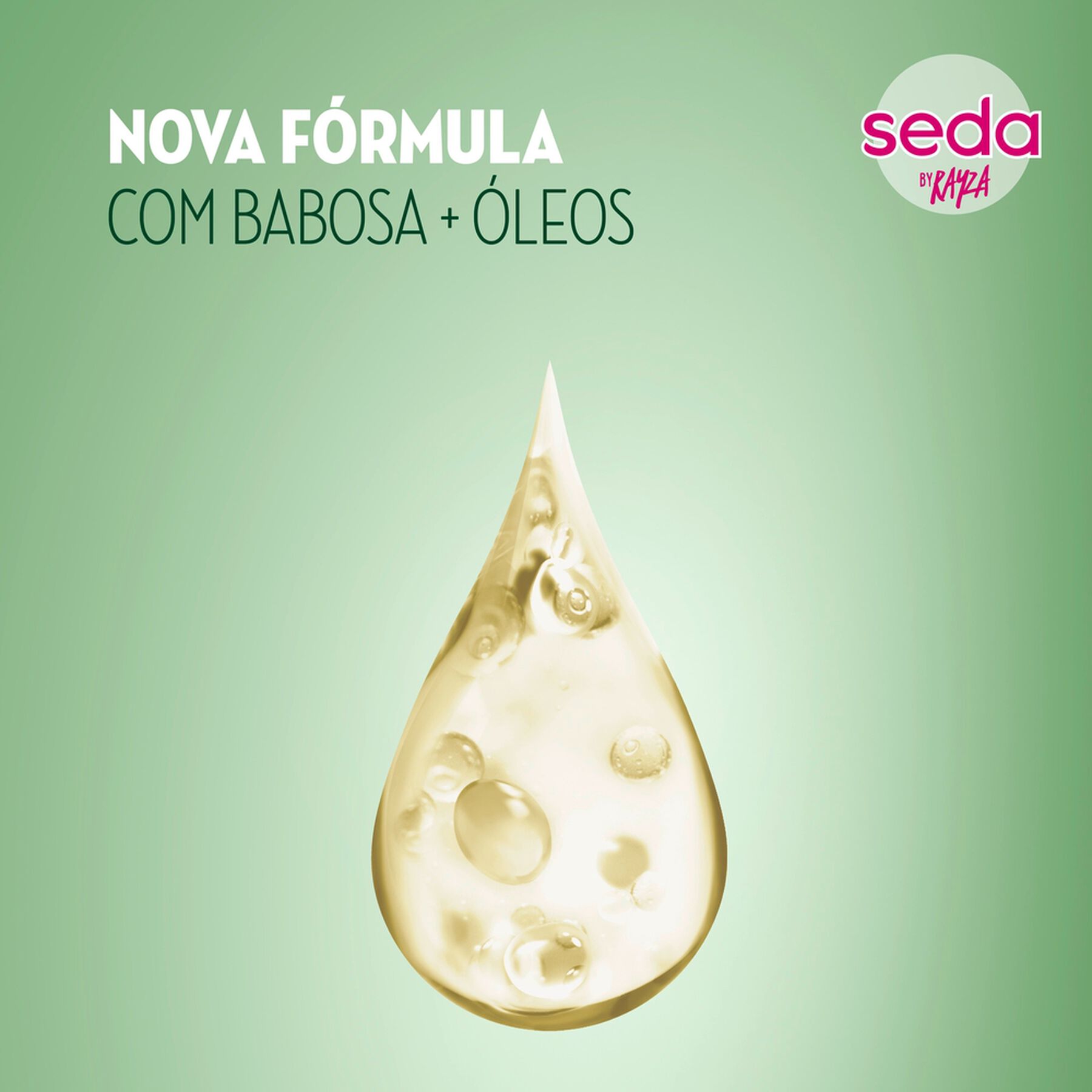 Creme para Pentear Babosa e &Oacute;leos by Rayza Seda Frasco 300ml&nbsp;