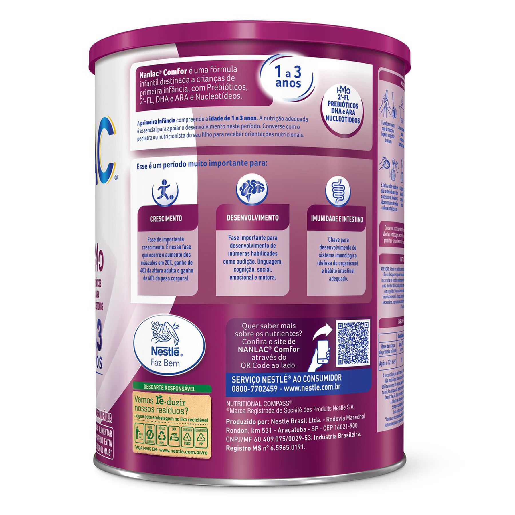 Fórmula Infantil Nanlac Comfor 800g