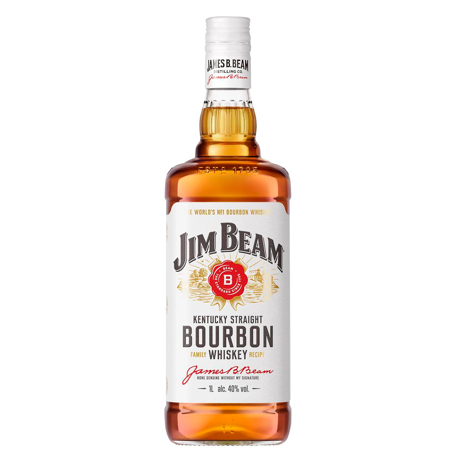Whisky Kentucky Straight Bourbon Jim Beam Garrafa 1l
