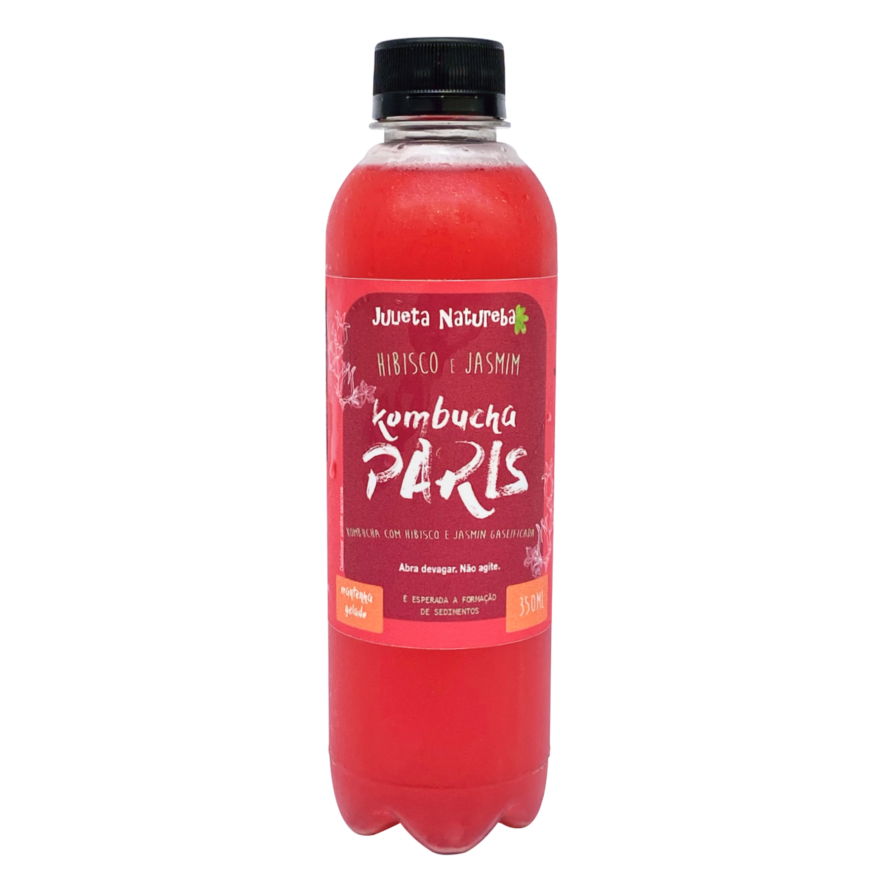 Bebida Kombucha Paris Hibisco e Jasmim Julieta Natureba Garrafa 350ml