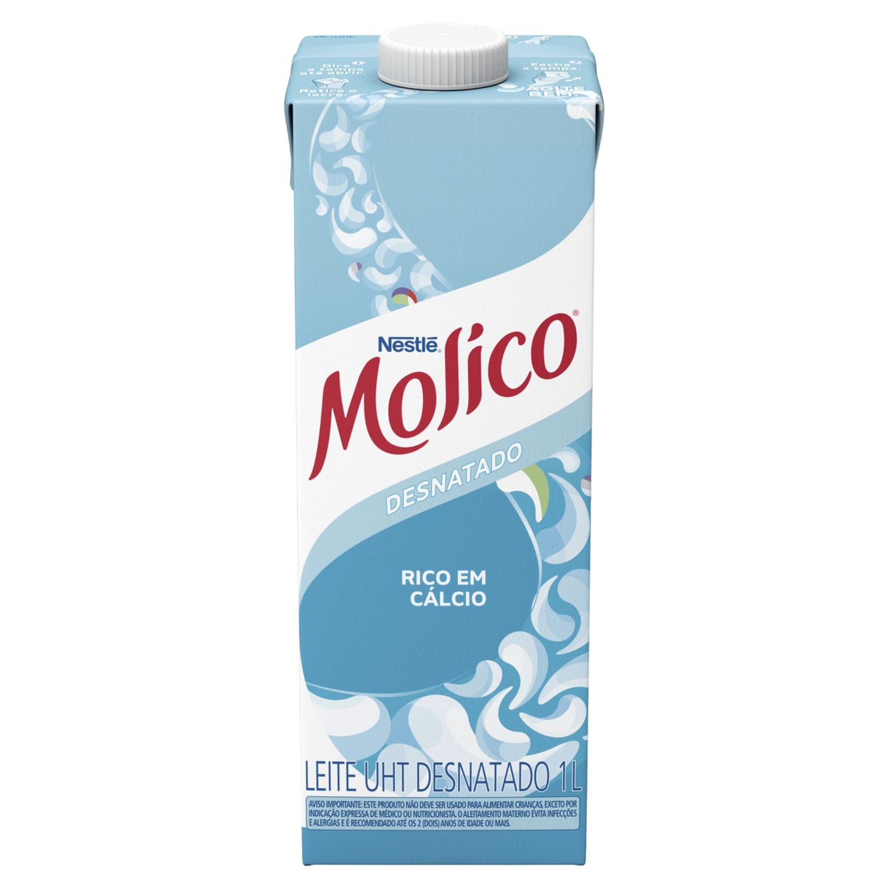 Leite UHT Desnatado Molico Caixa com Tampa 1l