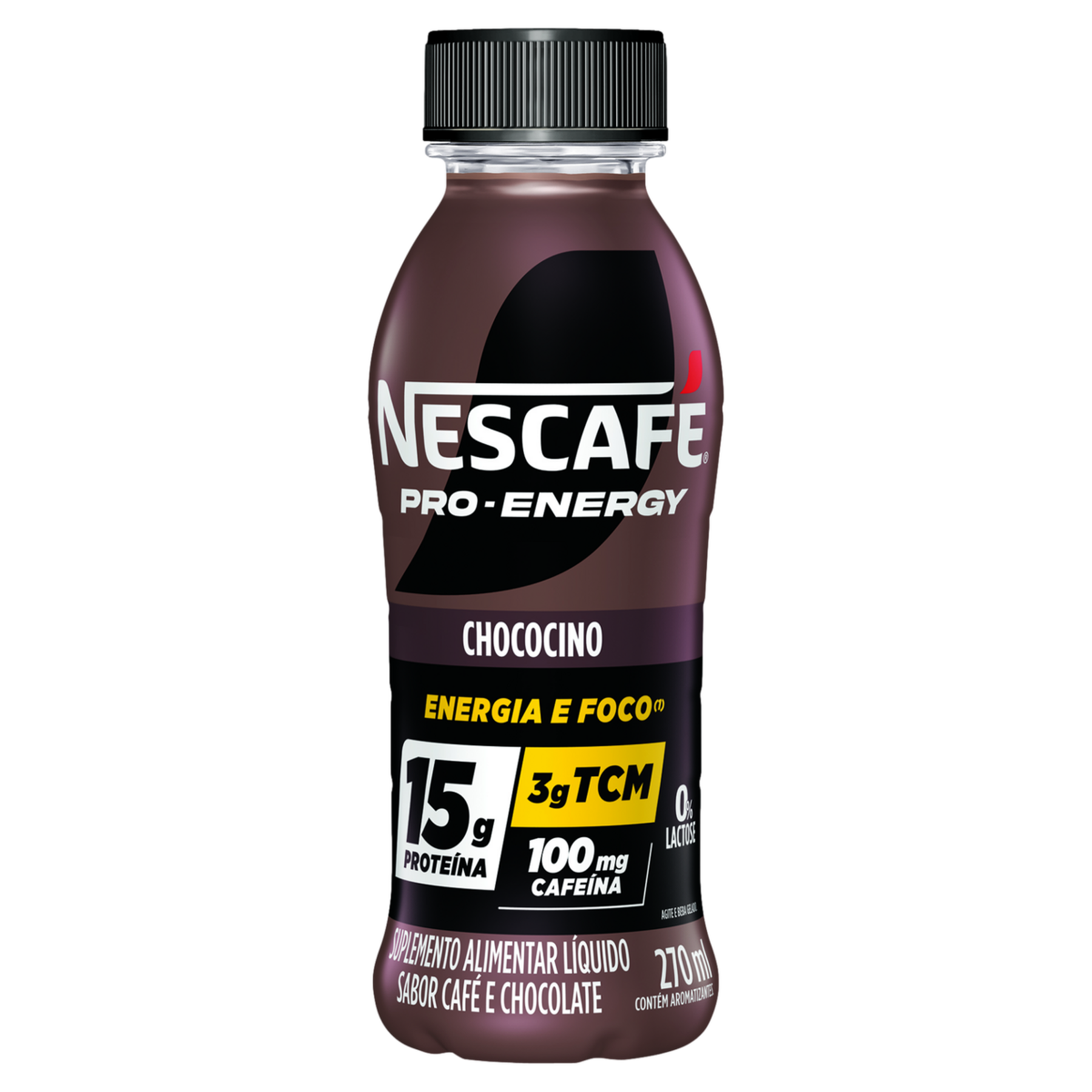 Suplemento L&iacute;quido Chococino Zero Lactose Nescaf&eacute; Pro-Energy Frasco 270ml