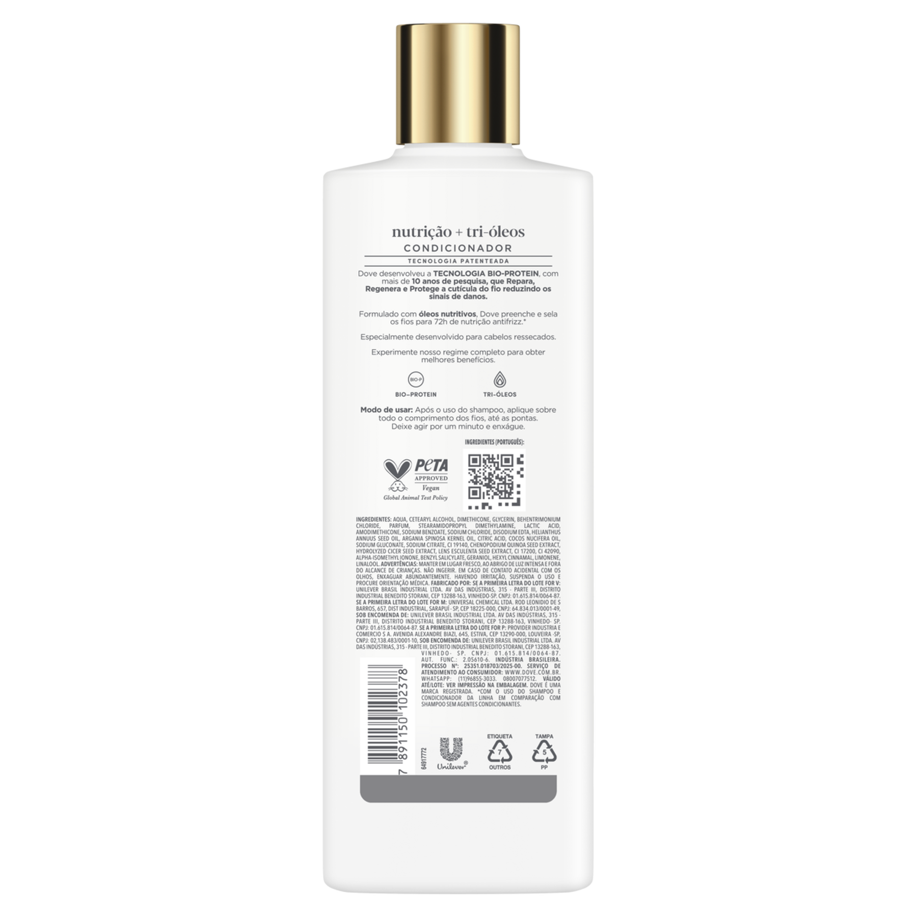 Condicionador Dove Nutri&ccedil;&atilde;o + Tri-&Oacute;leos Frasco 370ml