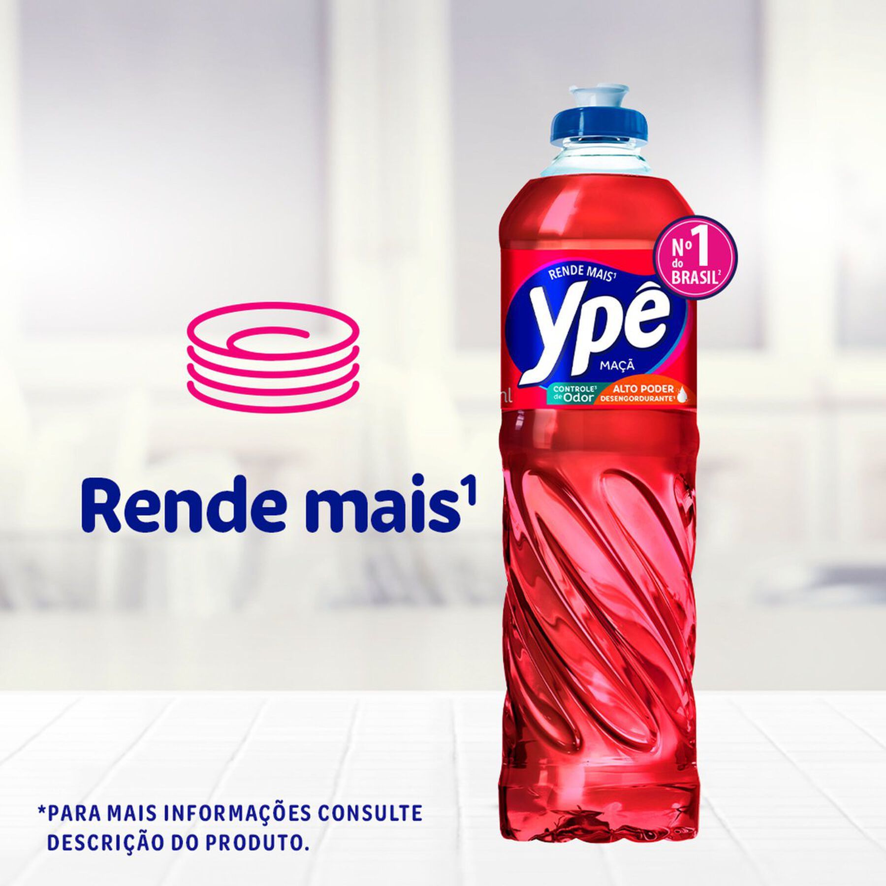 Detergente Líquido Maçã Ypê 500ml