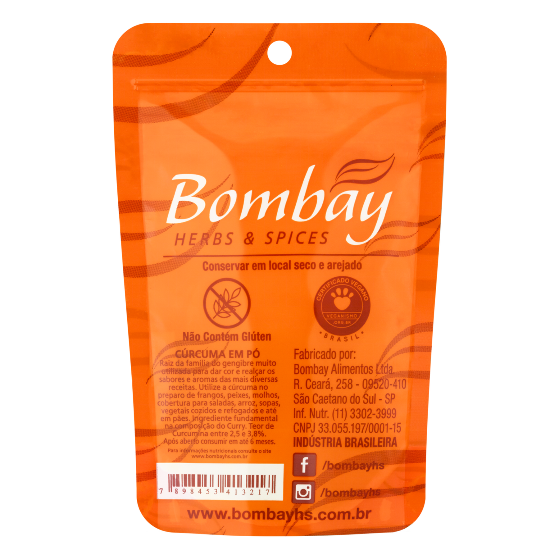 C&uacute;rcuma em P&oacute; Bombay 40g