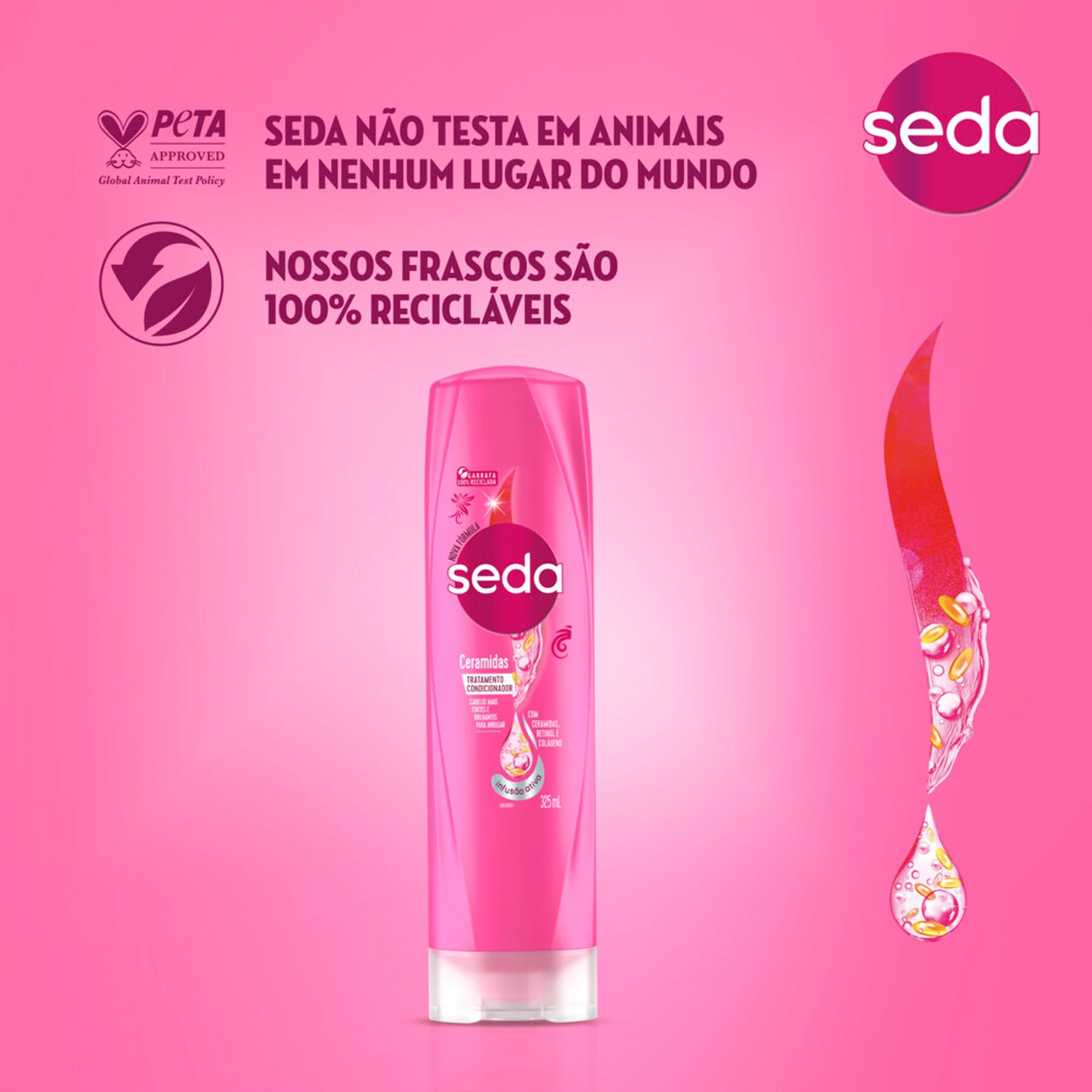 Condicionador Ceramidas Cocriações Seda Frasco 325ml