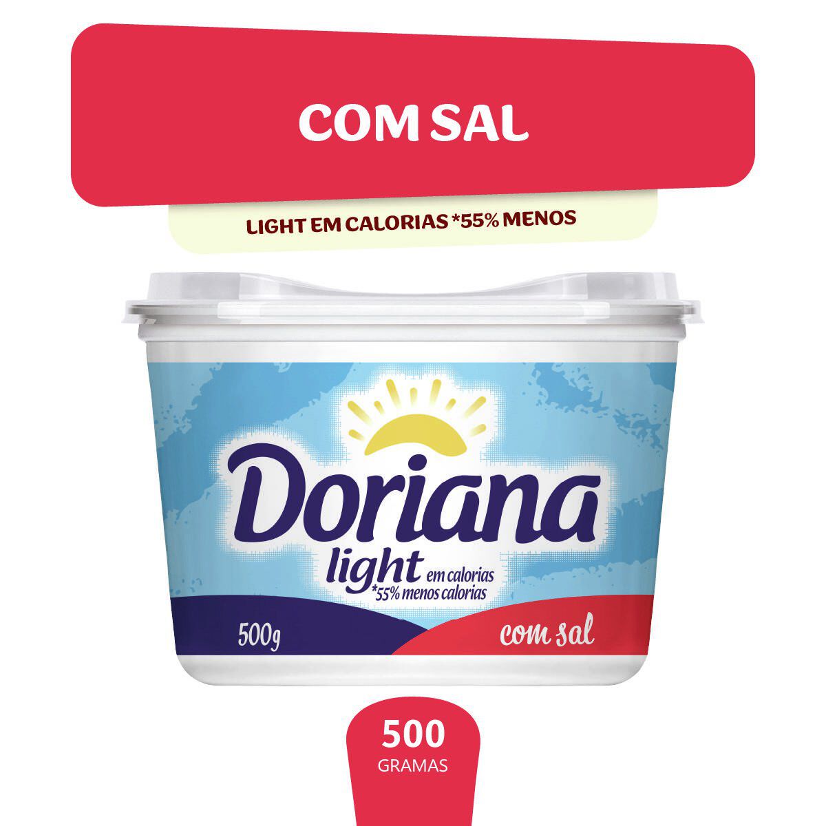 Margarina cremosa light com sal Doriana 500g