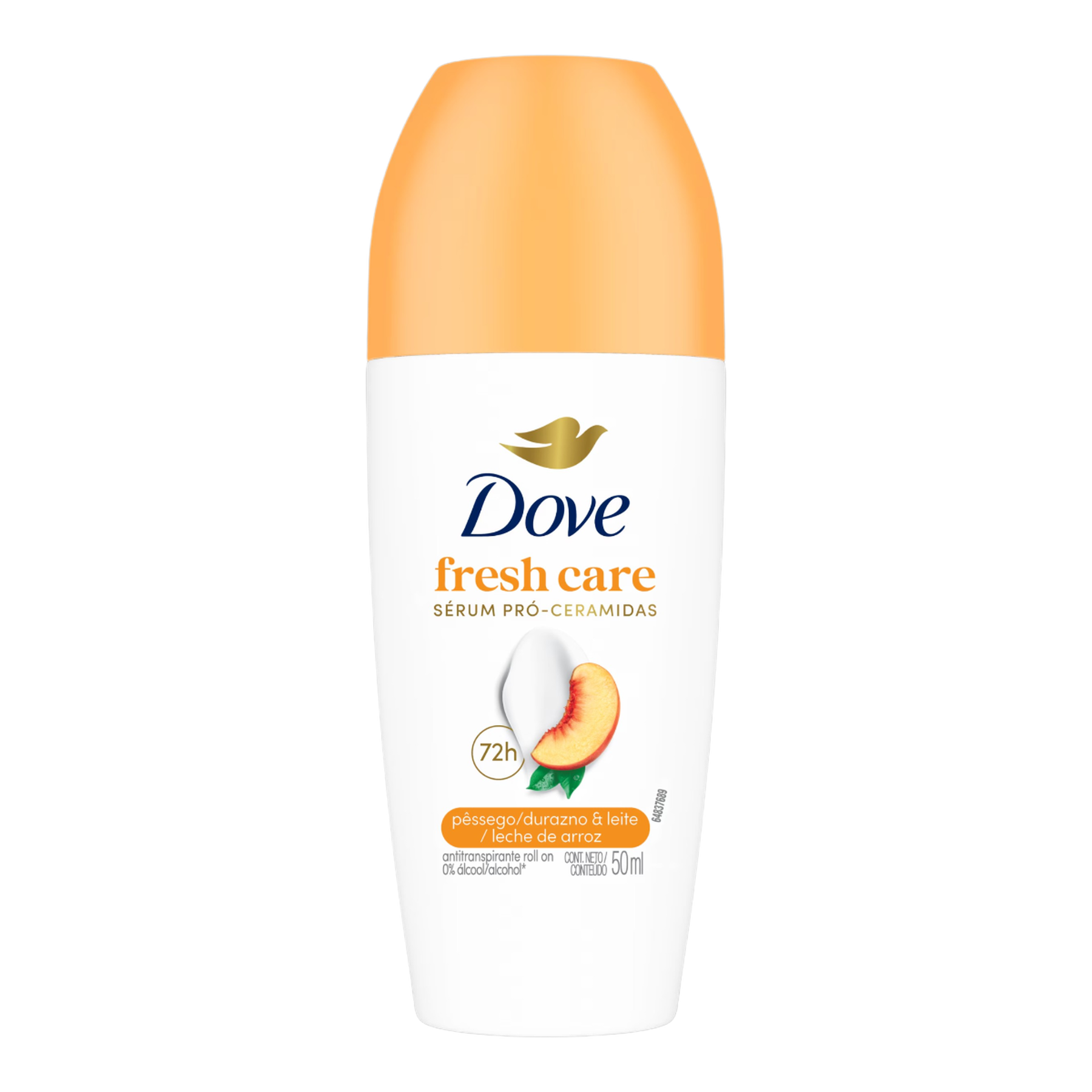 Desodorante Antitranspirante Roll-On Dove Fresh Care P&ecirc;ssego & Leite de Arroz 50ml