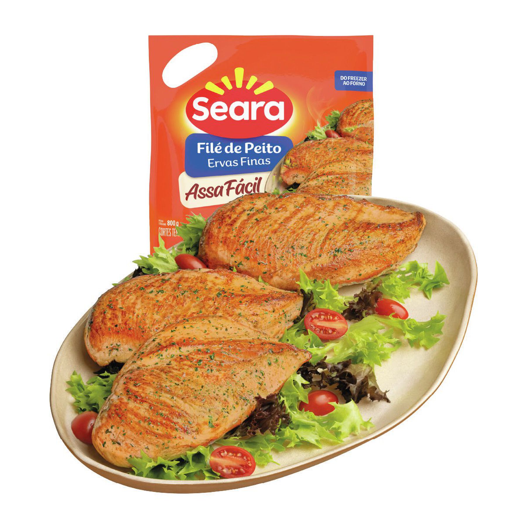 Filé de peito temperado Seara Assa Fácil 800g