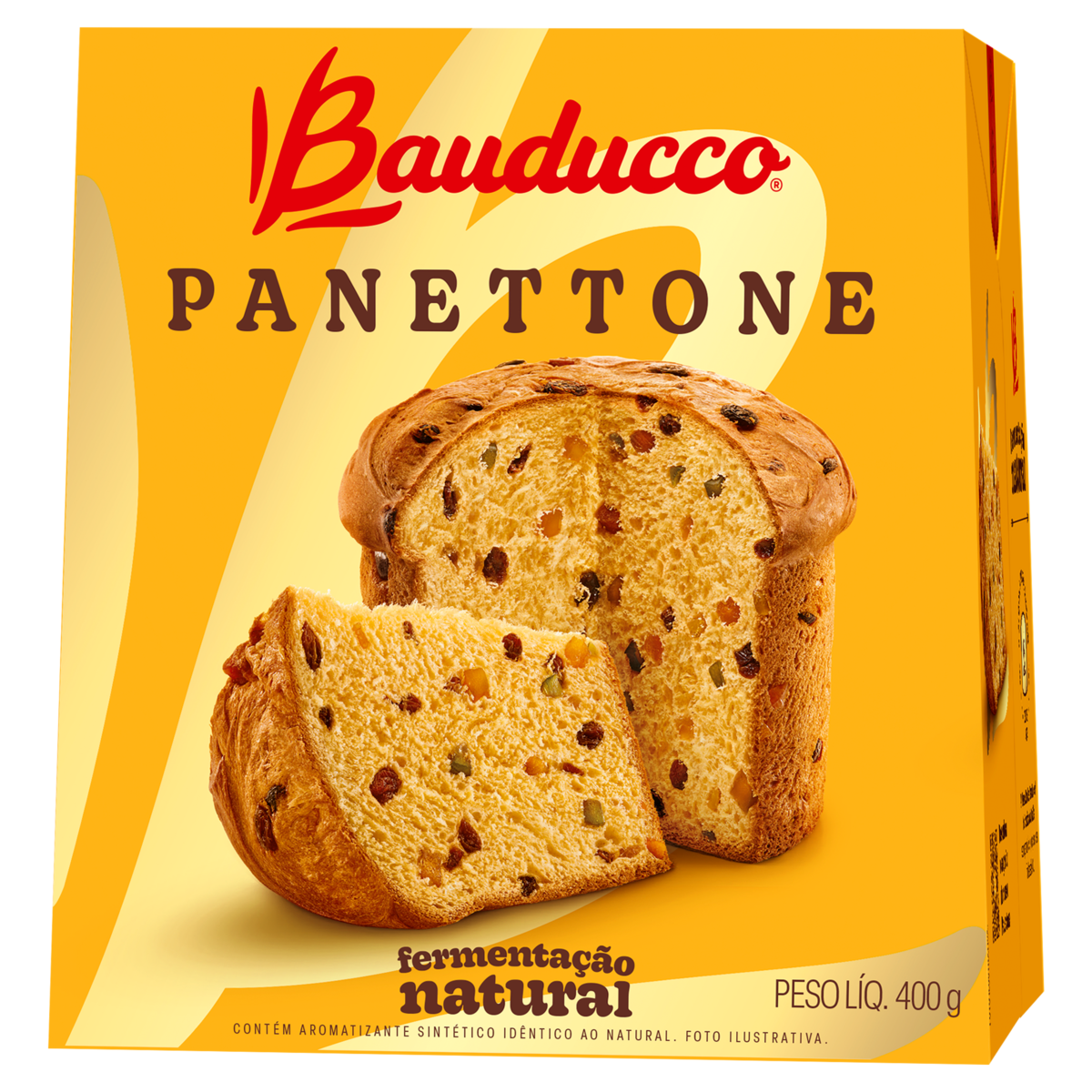 Panettone com Frutas Cristalizadas e Uvas-Passas Bauducco Caixa 400g