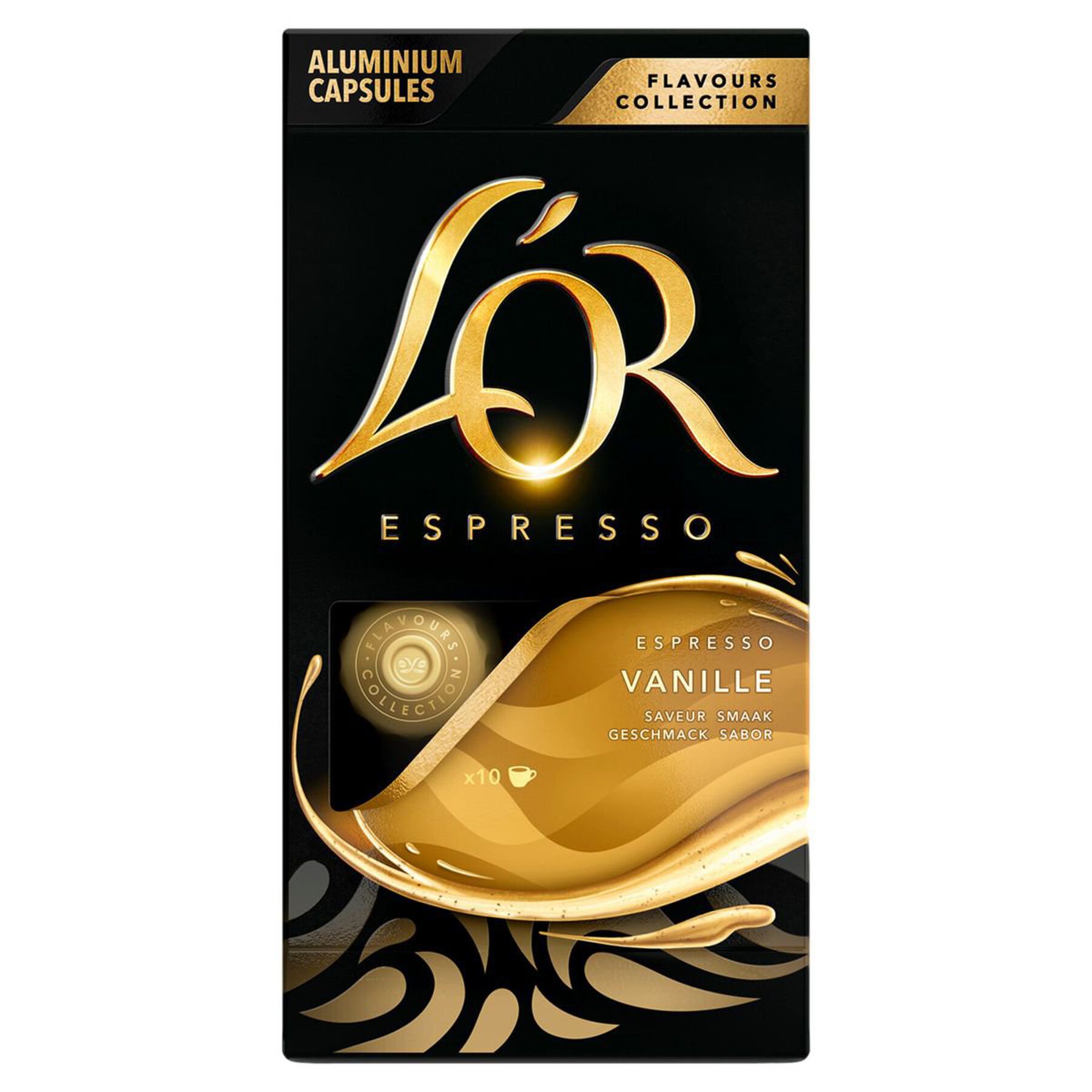Caf&eacute; em C&aacute;psula Torrado e Mo&iacute;do Espresso Baunilha L'or Flavours Collection Caixa 52g 10 Unidades