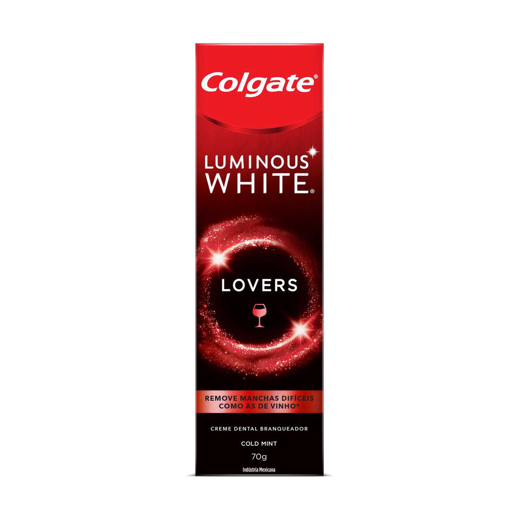 Creme Dental Clareador Colgate Luminous White Lovers Manchas de Vinho 70g