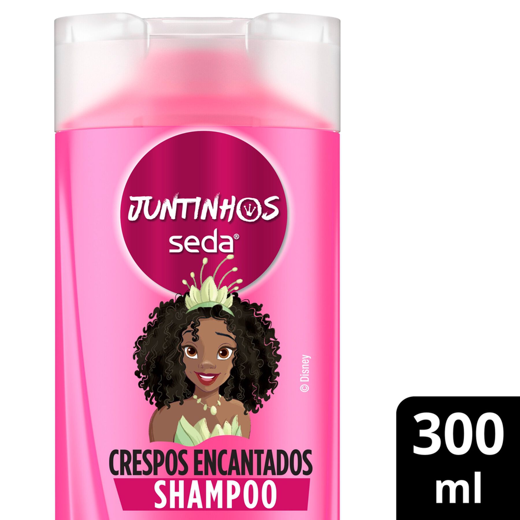 Shampoo Infantil Tiana Crespos Encantados Seda Juntinhos Frasco 300ml