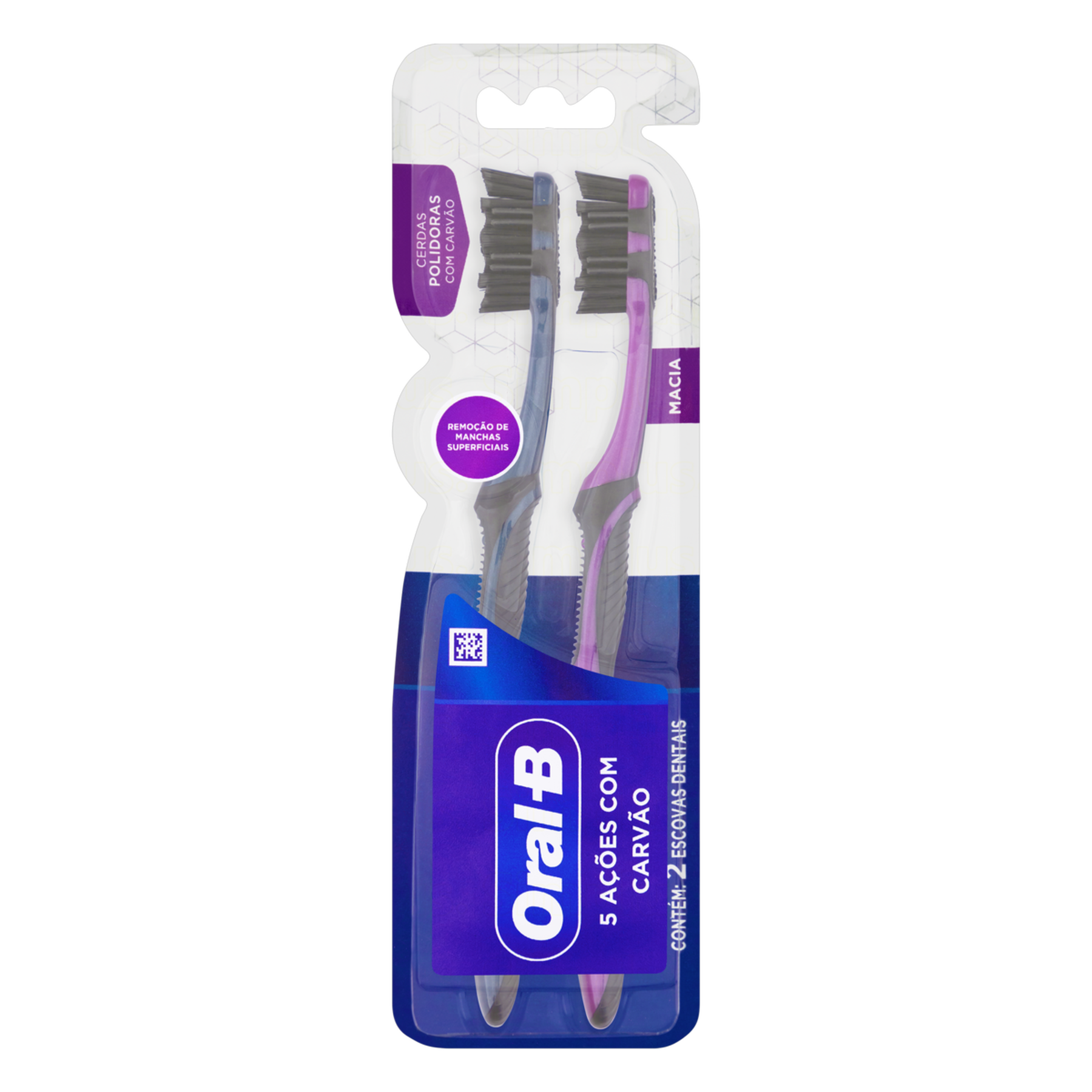 Escova Dental Macia White Oral-B 3D C/2 Unidades