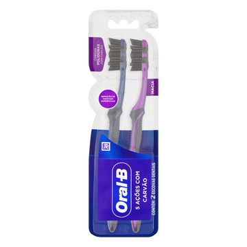 Escova Dental Macia White Oral-B 3D C/2 Unidades