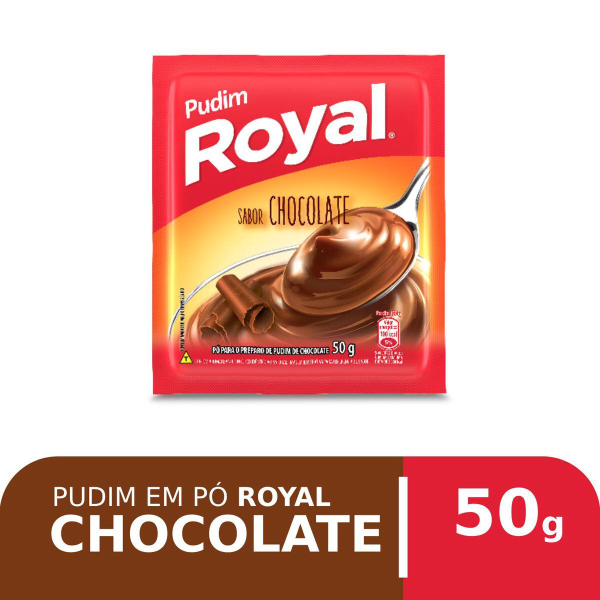P&oacute; para Pudim Chocolate Royal Pacote 50g&nbsp;