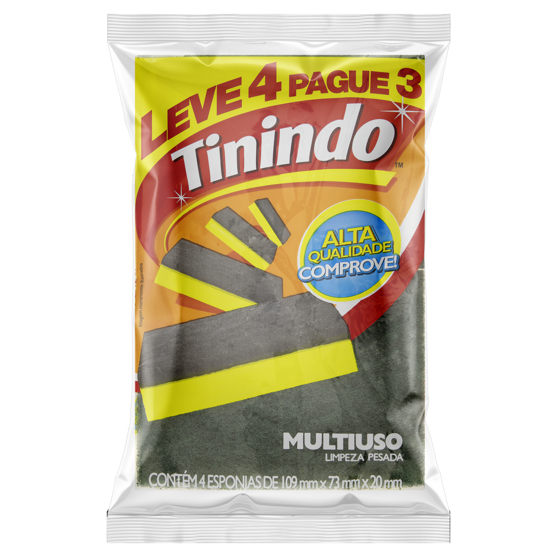 Esponja Multiuso Tinindo Leve 4 Pague 3 Unidades