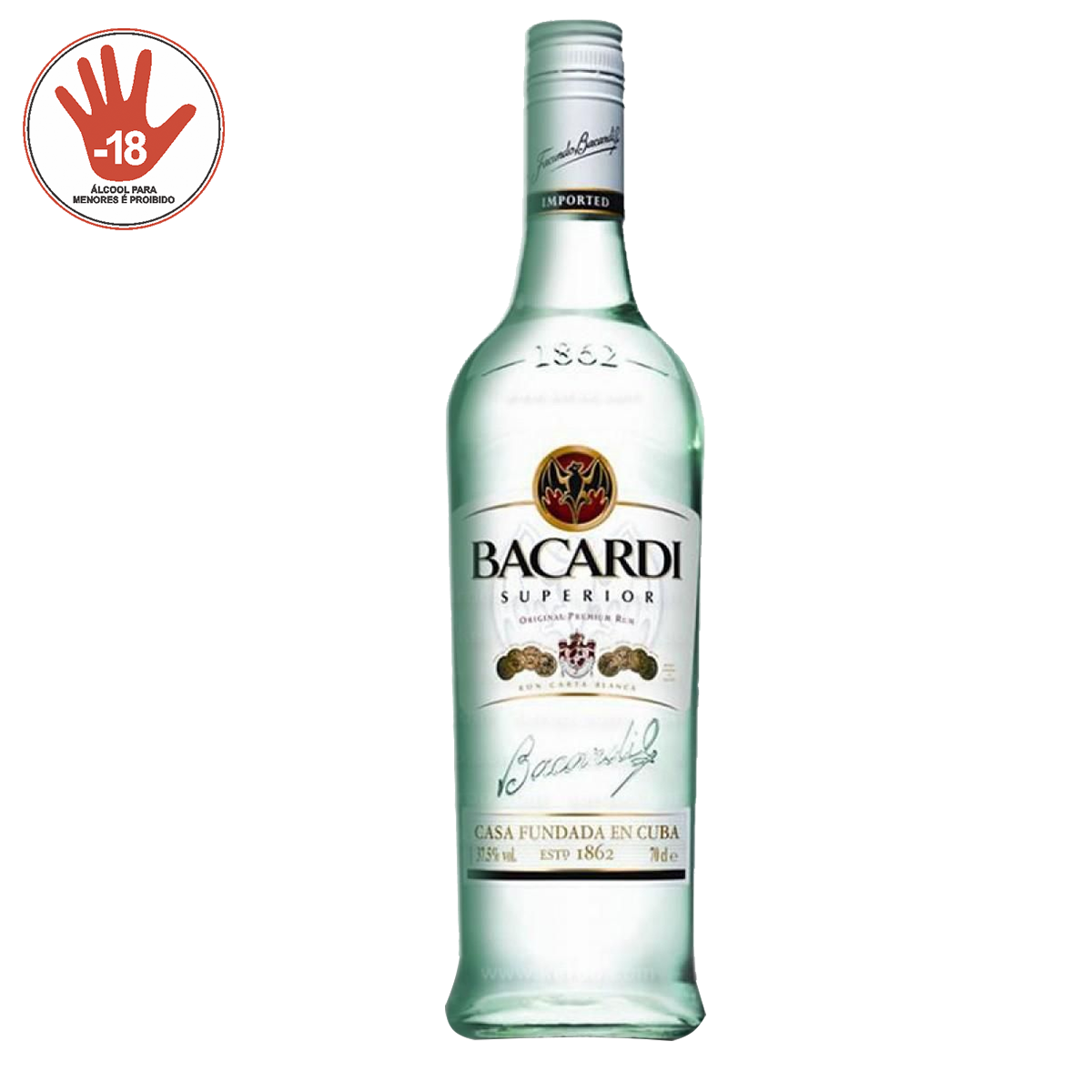 Rum Prata Bacardi 980ml