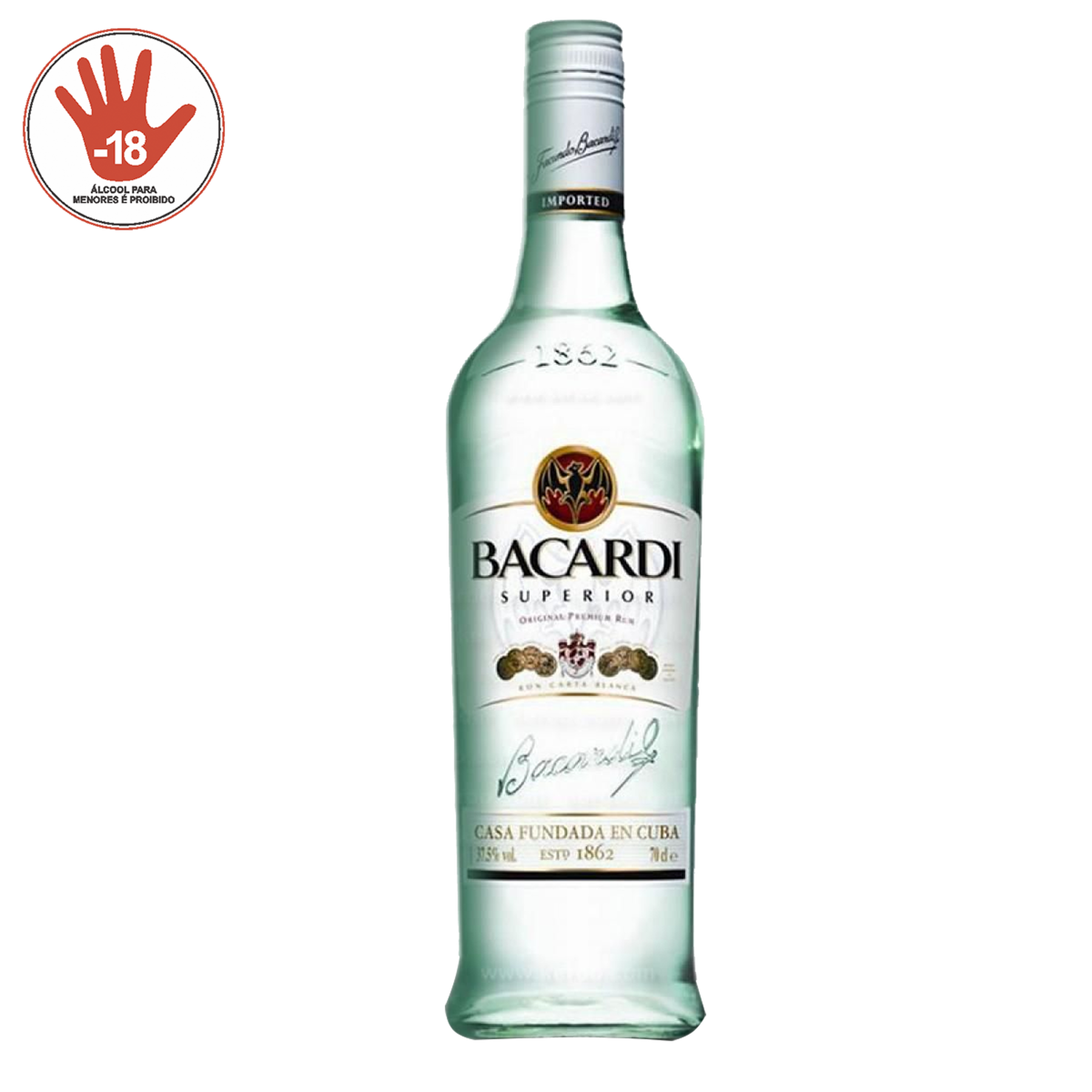 Rum Prata Bacardi 980ml