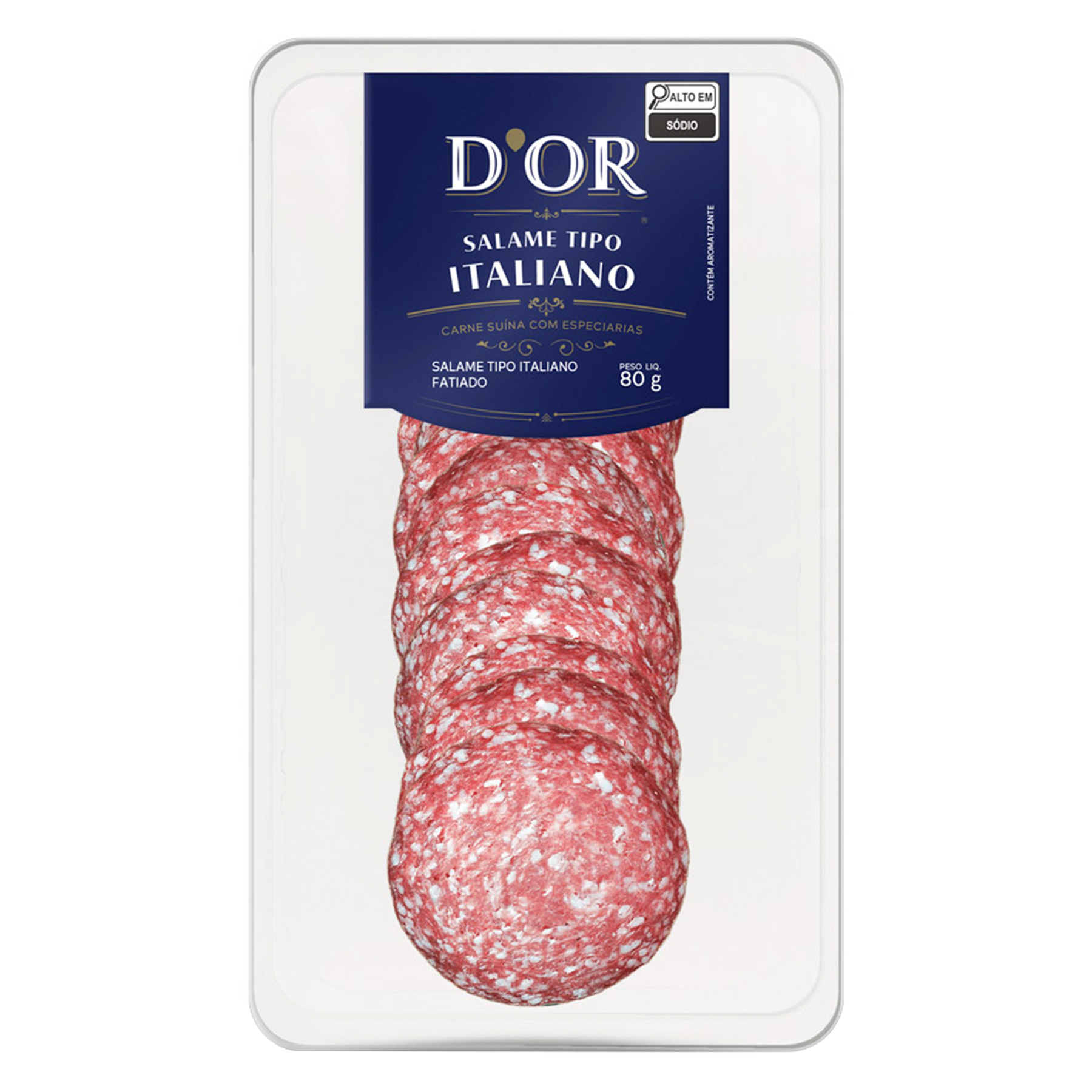 Salame tipo Italiano Fatiado D'or 80g