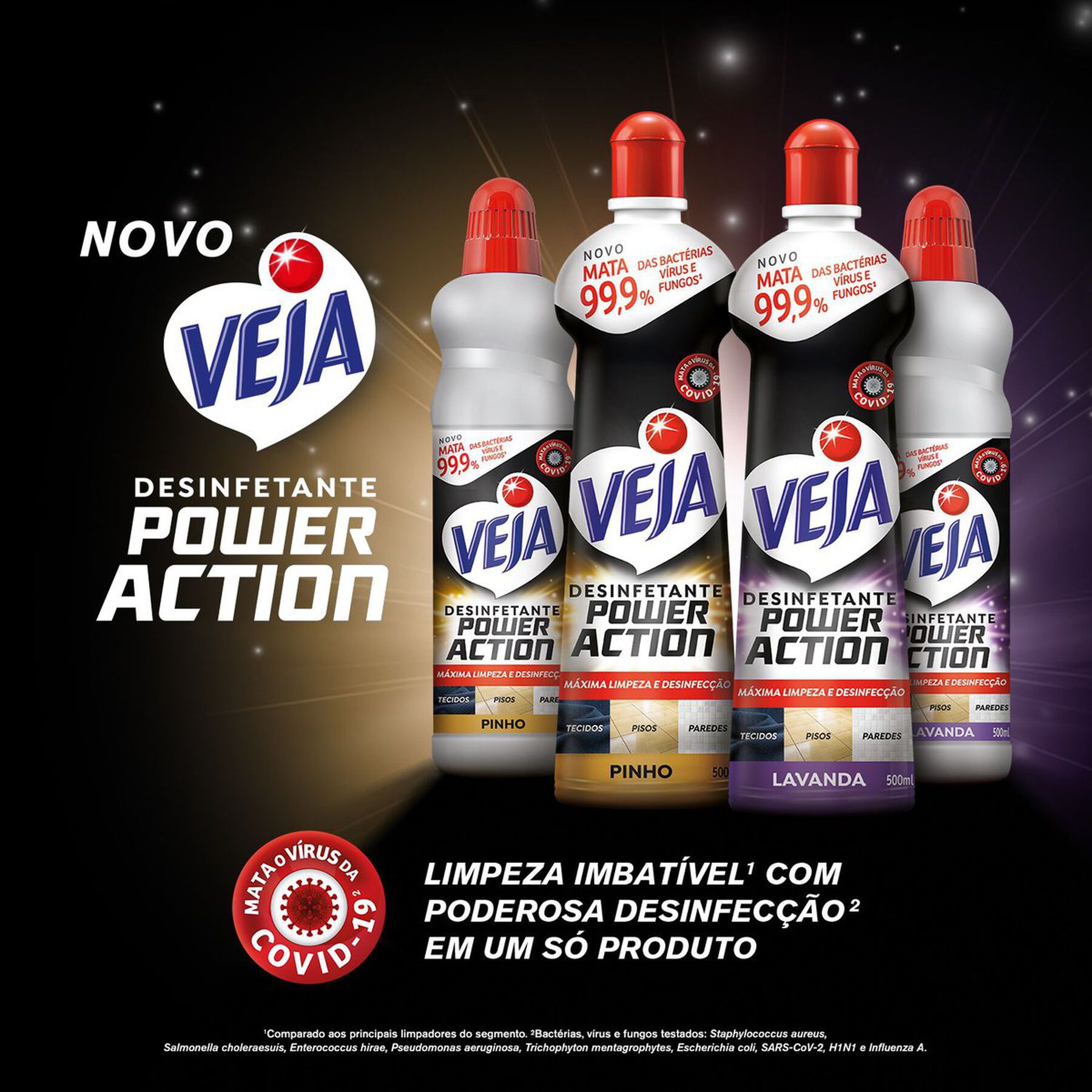 Desinfetante Lavanda Veja Power Action Frasco 1l