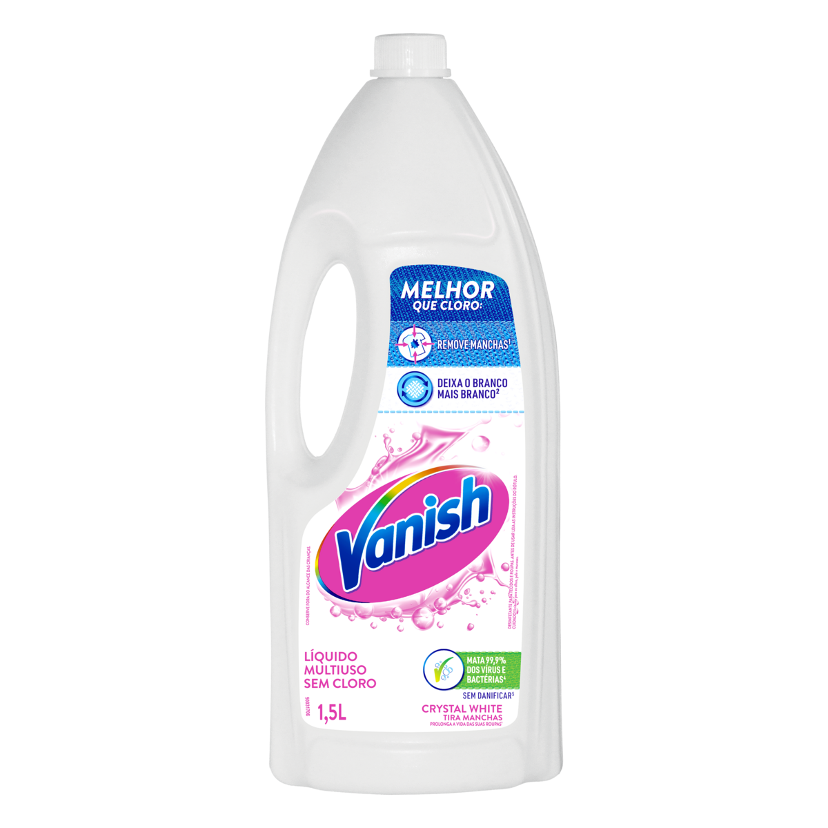 Tira-Manchas L&iacute;quido Multiuso Crystal White Vanish  Frasco 1,5l