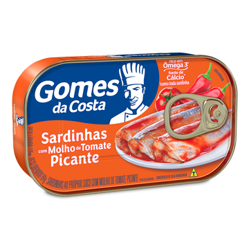 Sardinha ao Molho de Tomate Picante Gomes da Costa Lata 84g
