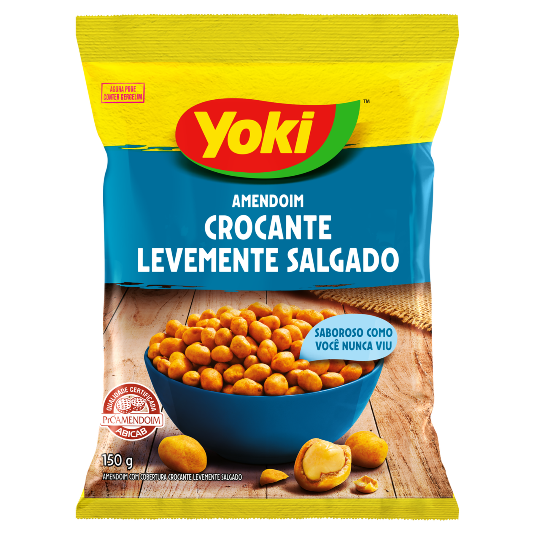 Amendoim Crocante Salgado Yoki Pacote 150g