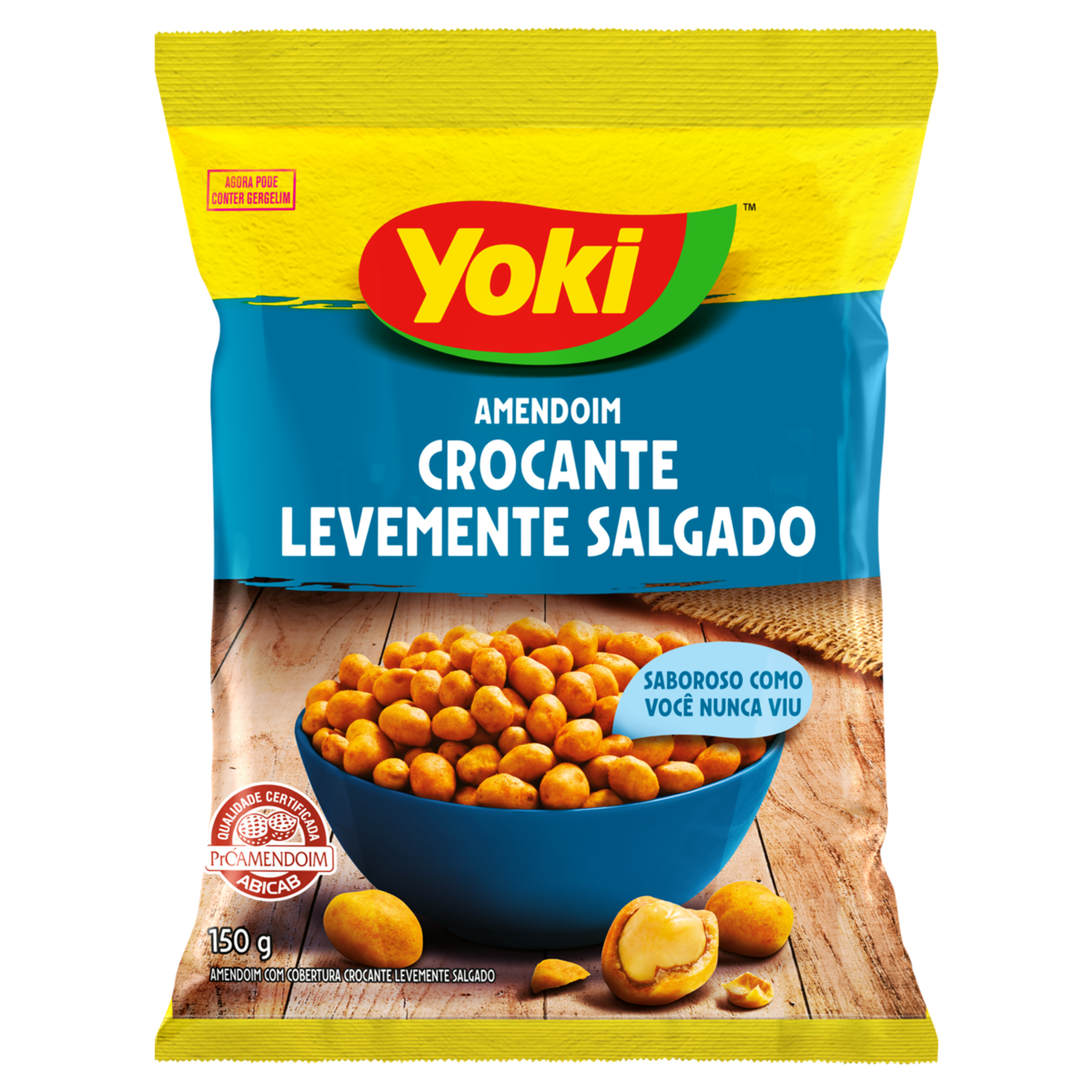 Amendoim Crocante Salgado Yoki Pacote 150g