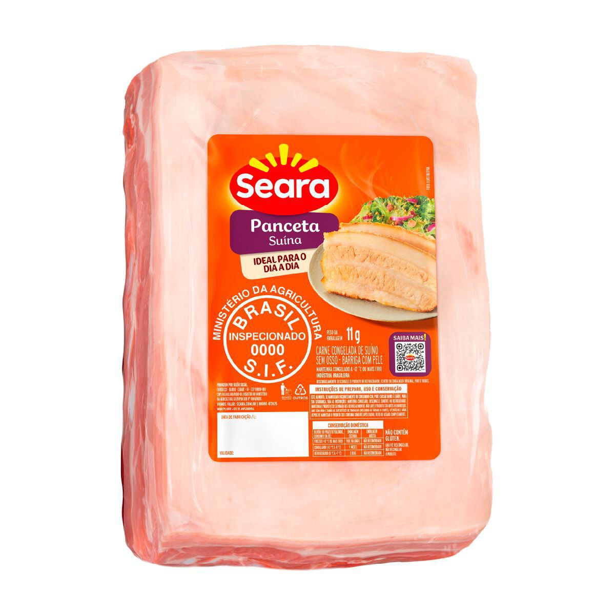 Panceta Su&iacute;na Grelha Reserva Seara aprox. 472g
