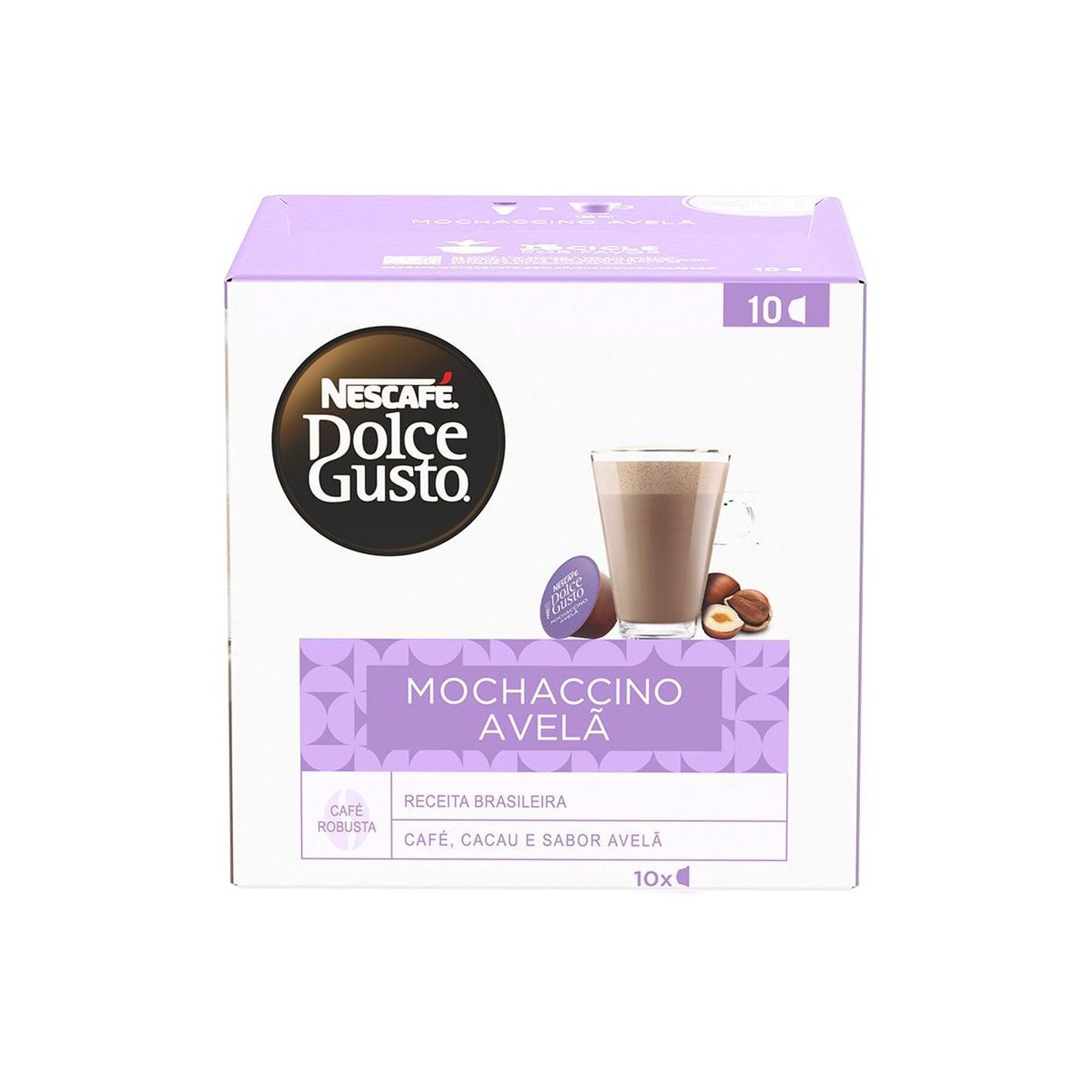 Mochaccino em Cápsula Avelã Dolce Gusto Nescafé Caixa C/10 Unidades