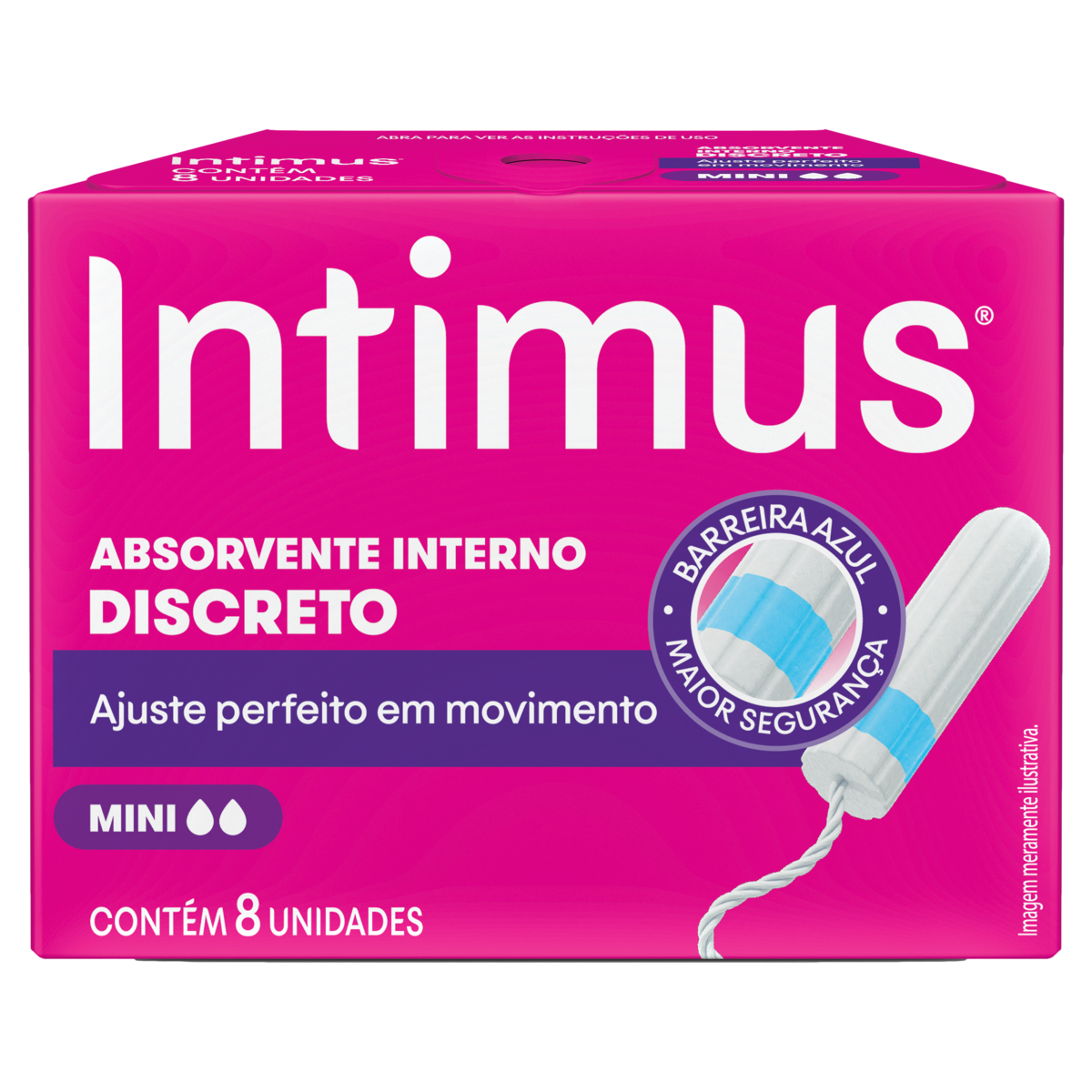 Absorvente Interno Discreto Intimus Mini Caixa C/8 Unidades