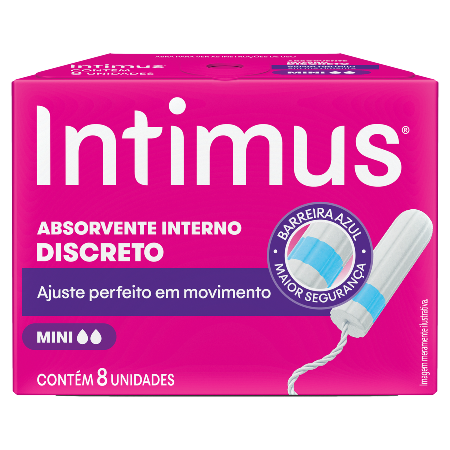 Absorvente Interno Discreto Intimus Mini Caixa C/8 Unidades