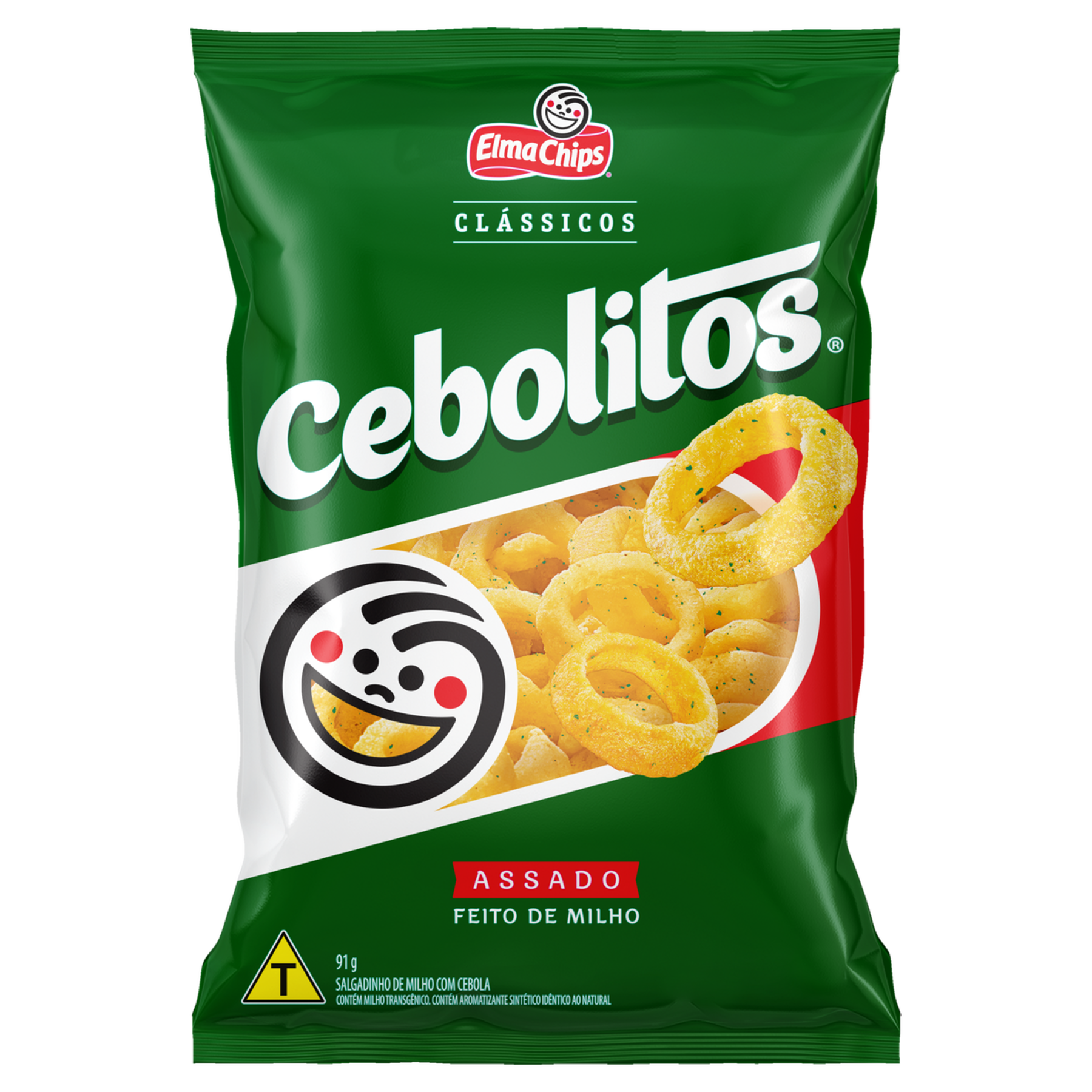 Salgadinho de Milho Cebolitos Cl&aacute;ssicos Elma Chips Pacote 91g