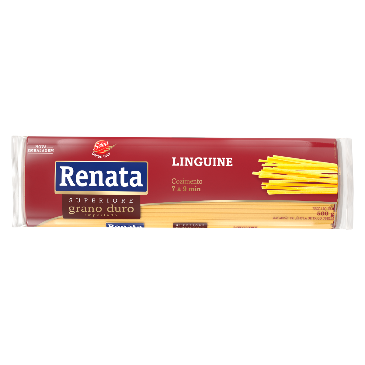 Macarr&atilde;o de S&ecirc;mola de Trigo Grano Duro Linguine Renata Superiore Pacote 500g&nbsp;