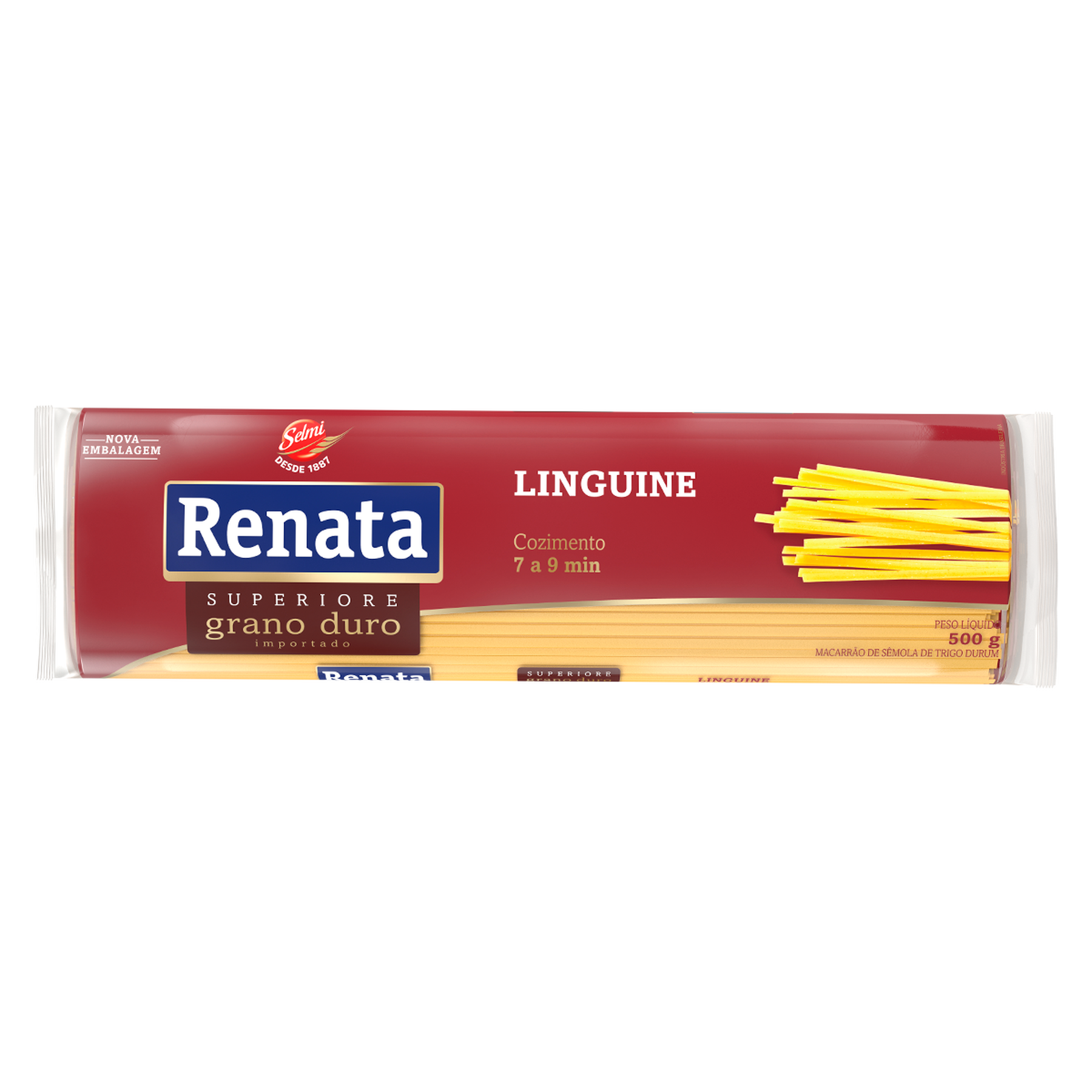 Macarr&atilde;o de S&ecirc;mola de Trigo Grano Duro Linguine Renata Superiore Pacote 500g&nbsp;